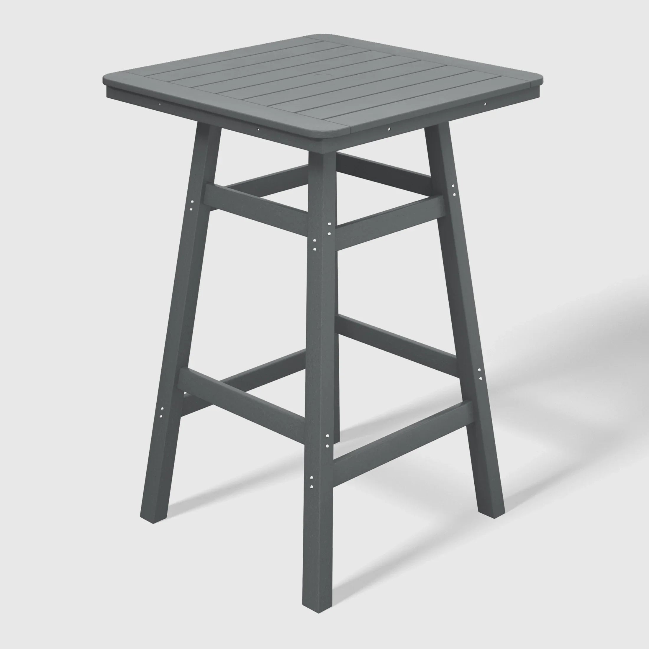 Paradise 30" Square Outdoor Patio Bistro Bar Table With Umbrella Hole