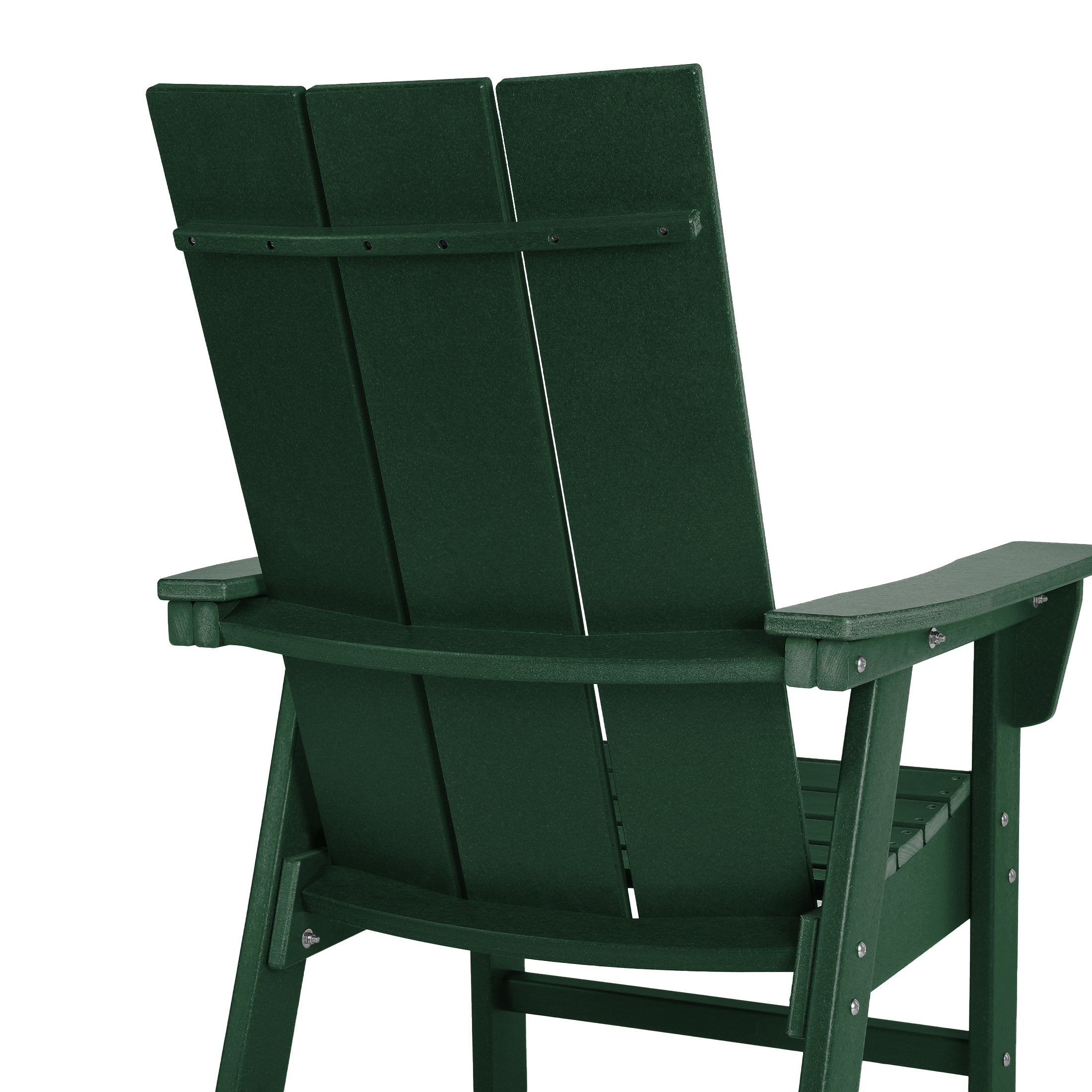 Palms Outdoor Patio HDPE Plastic Modern Adirondack Dining Chairs (Set of 2)
