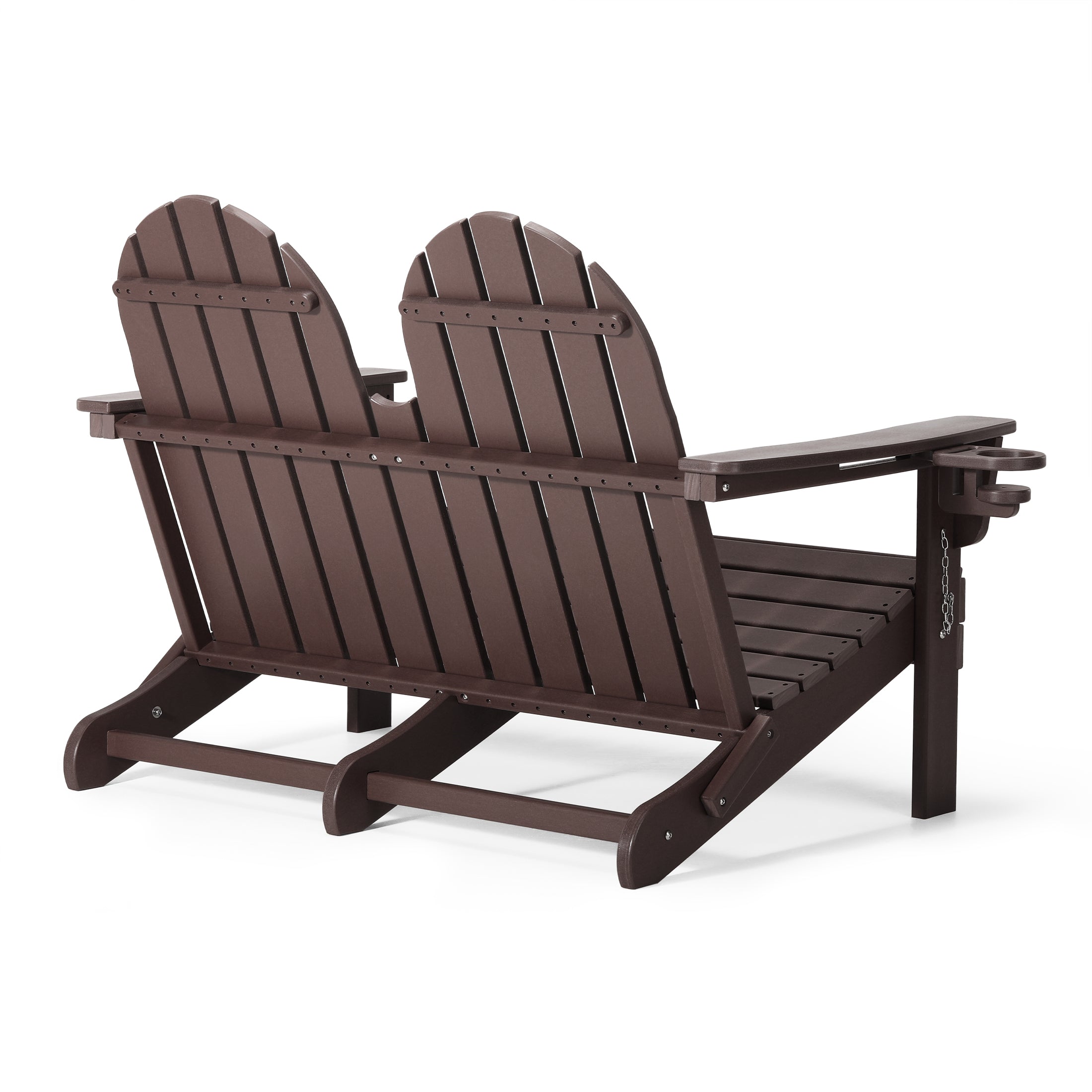Savannah Outdoor Patio 49" HDPE Folding Adirondack Garden Bench