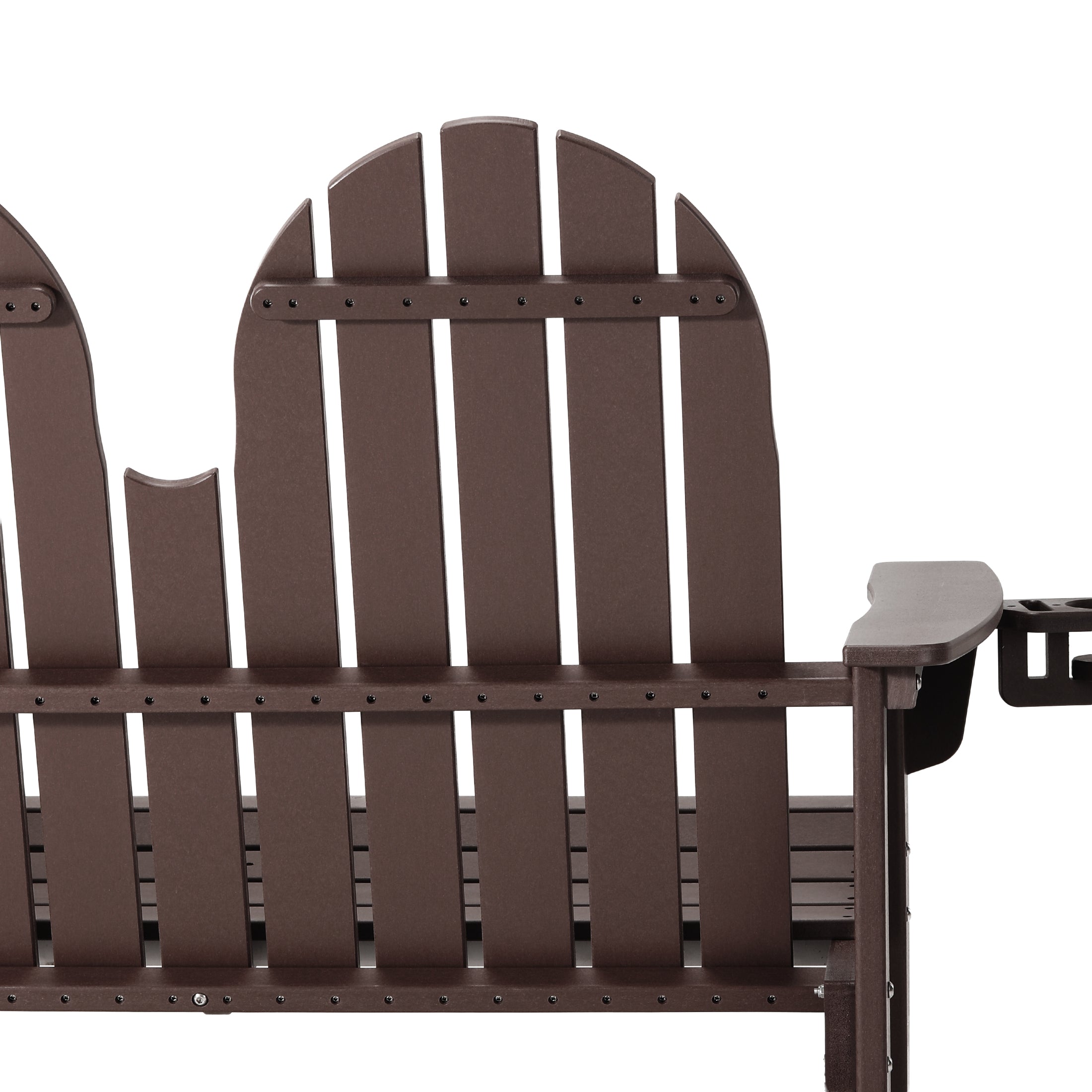 Savannah Outdoor Patio 49" HDPE Adirondack Garden Bench
