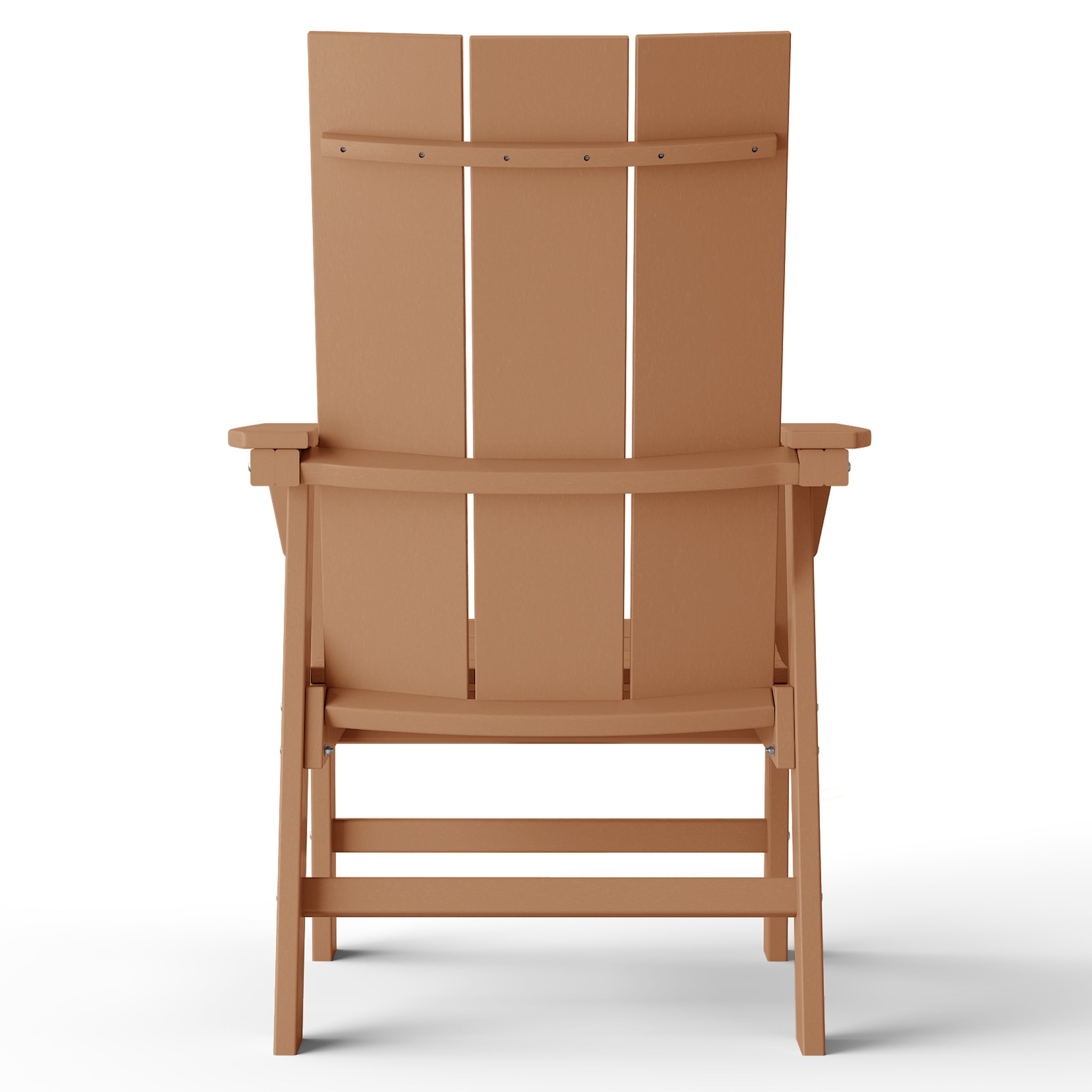 Palms Outdoor Patio HDPE Plastic Modern Adirondack Dining Chairs (Set of 2)