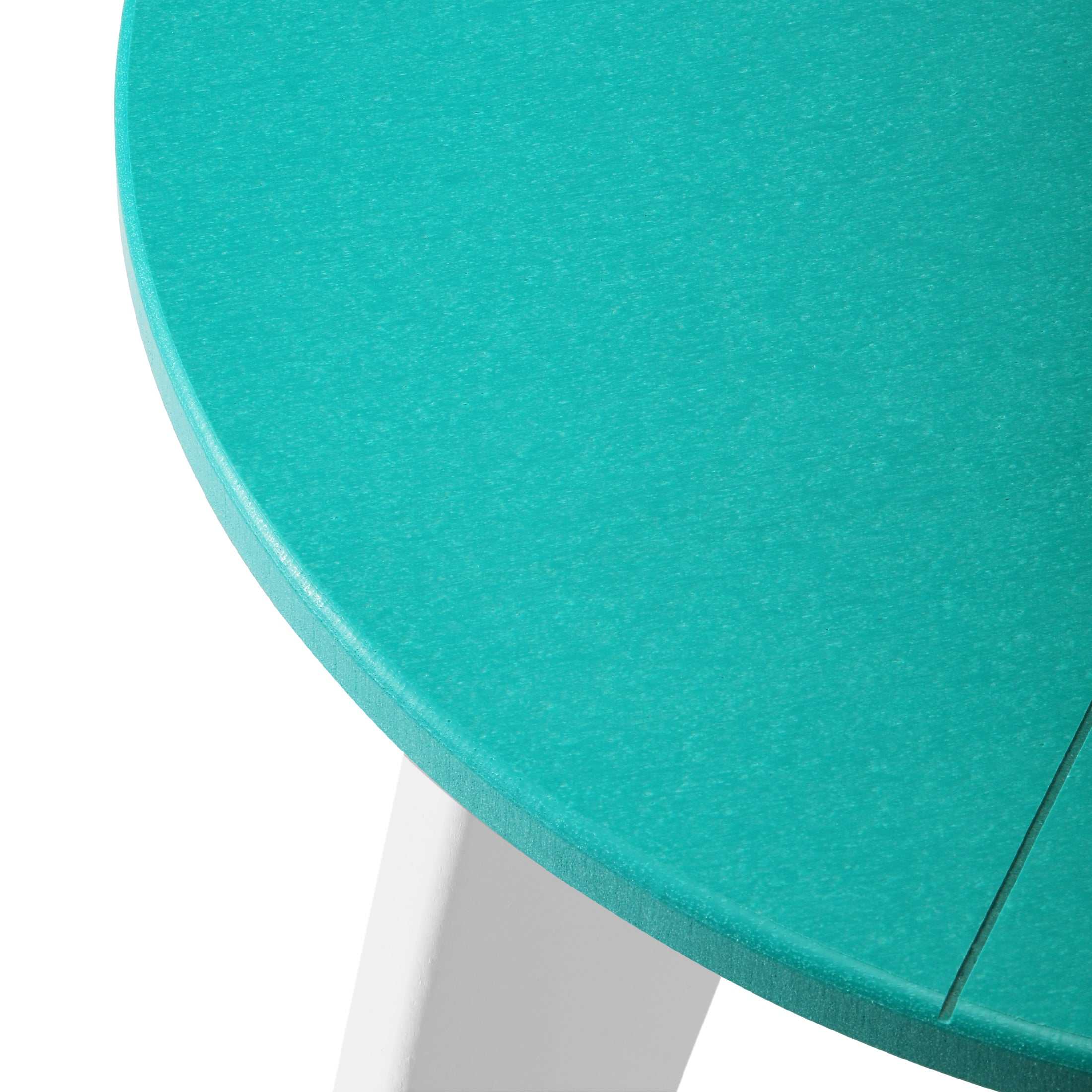 Seaside HDPE Plastic Outdoor Round Adirondack Patio Side Table