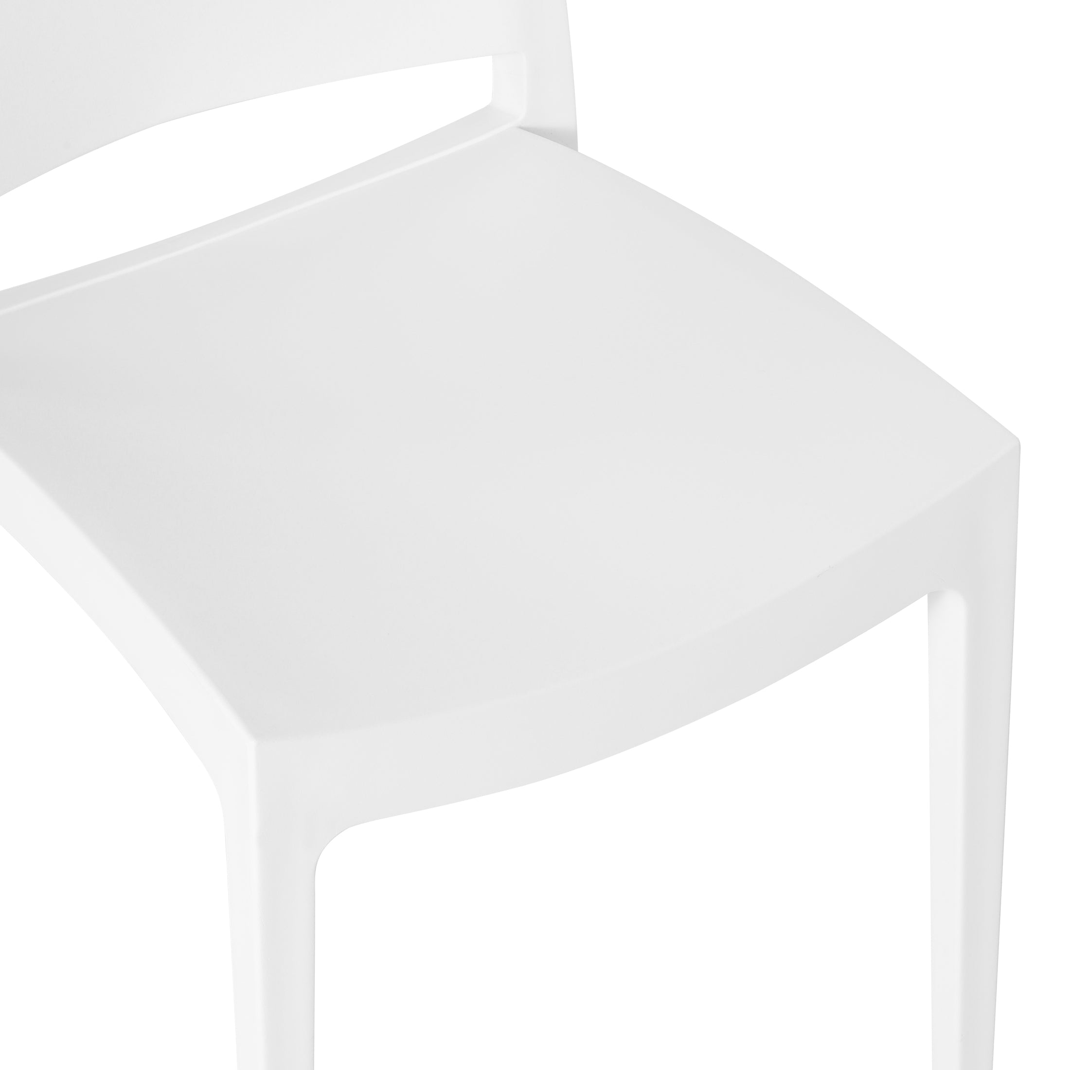 Sunshine Modern Polypropylene Stackable Plastic Patio Dining Chair (Set of 2)