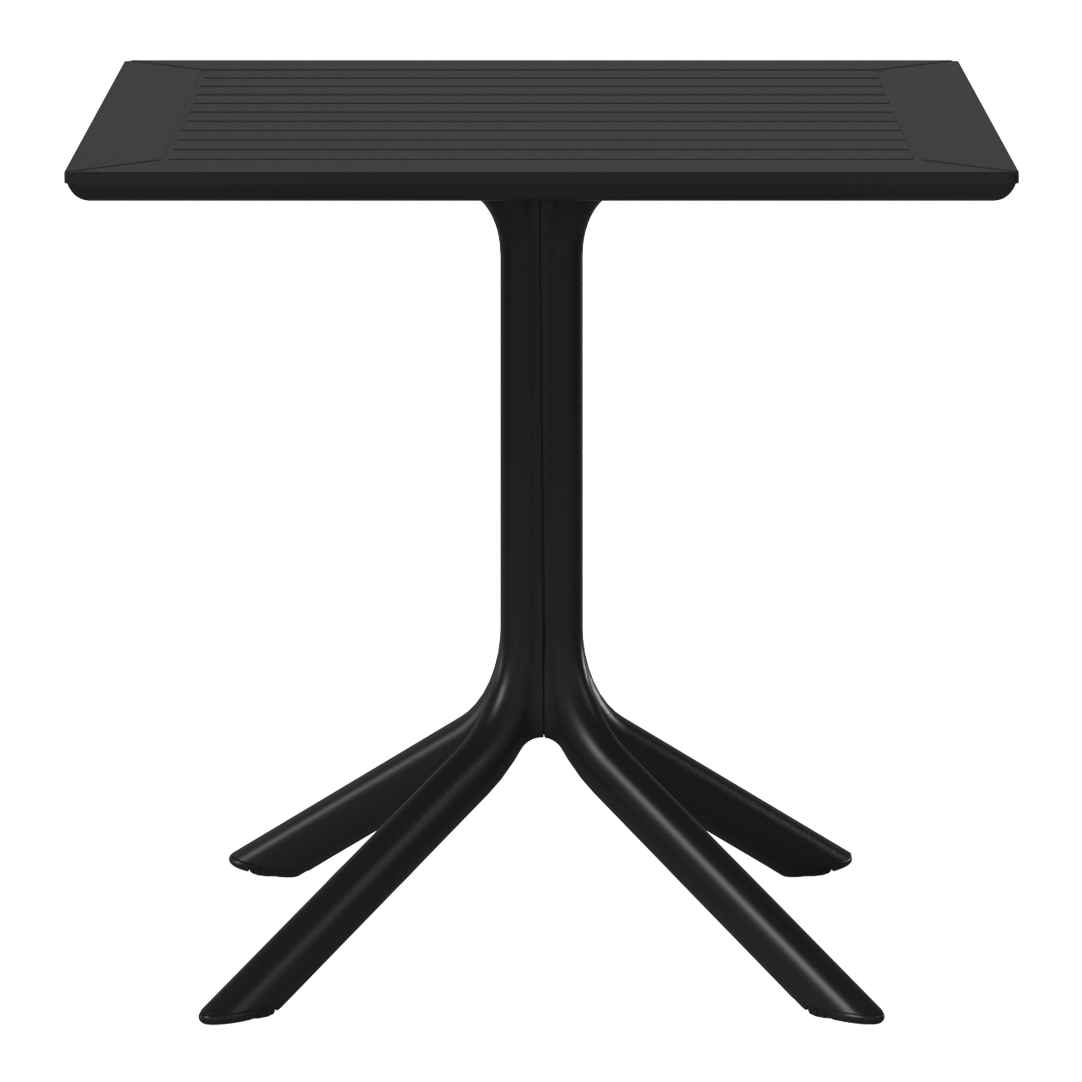 Sunshine 31.5" Square Outdoor Plastic Resin Patio Dining Table for 4