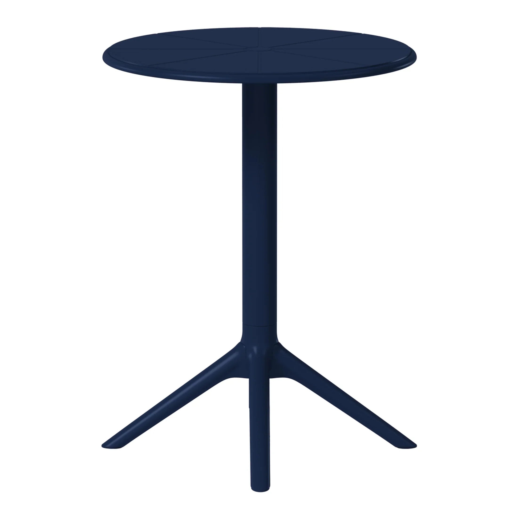 Sunshine 23.5" Outdoor Polypropylene Resin Round Patio Bistro Dining Table for 2