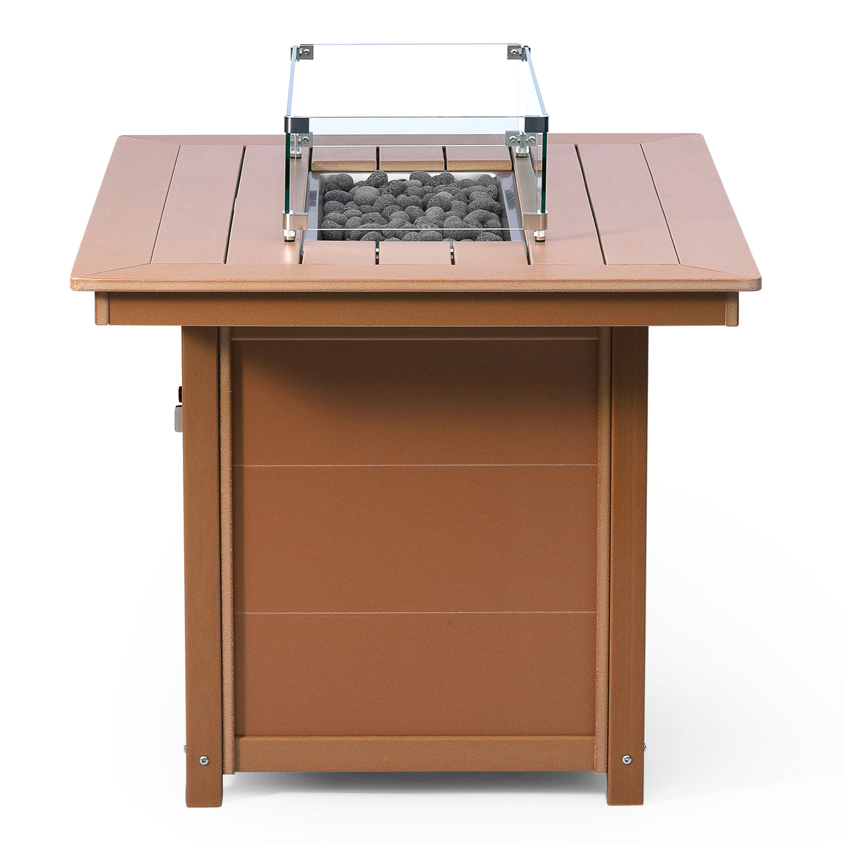 Sol 46" Modern Outdoor Patio Gas Propane Rectangular Fire Pit Table
