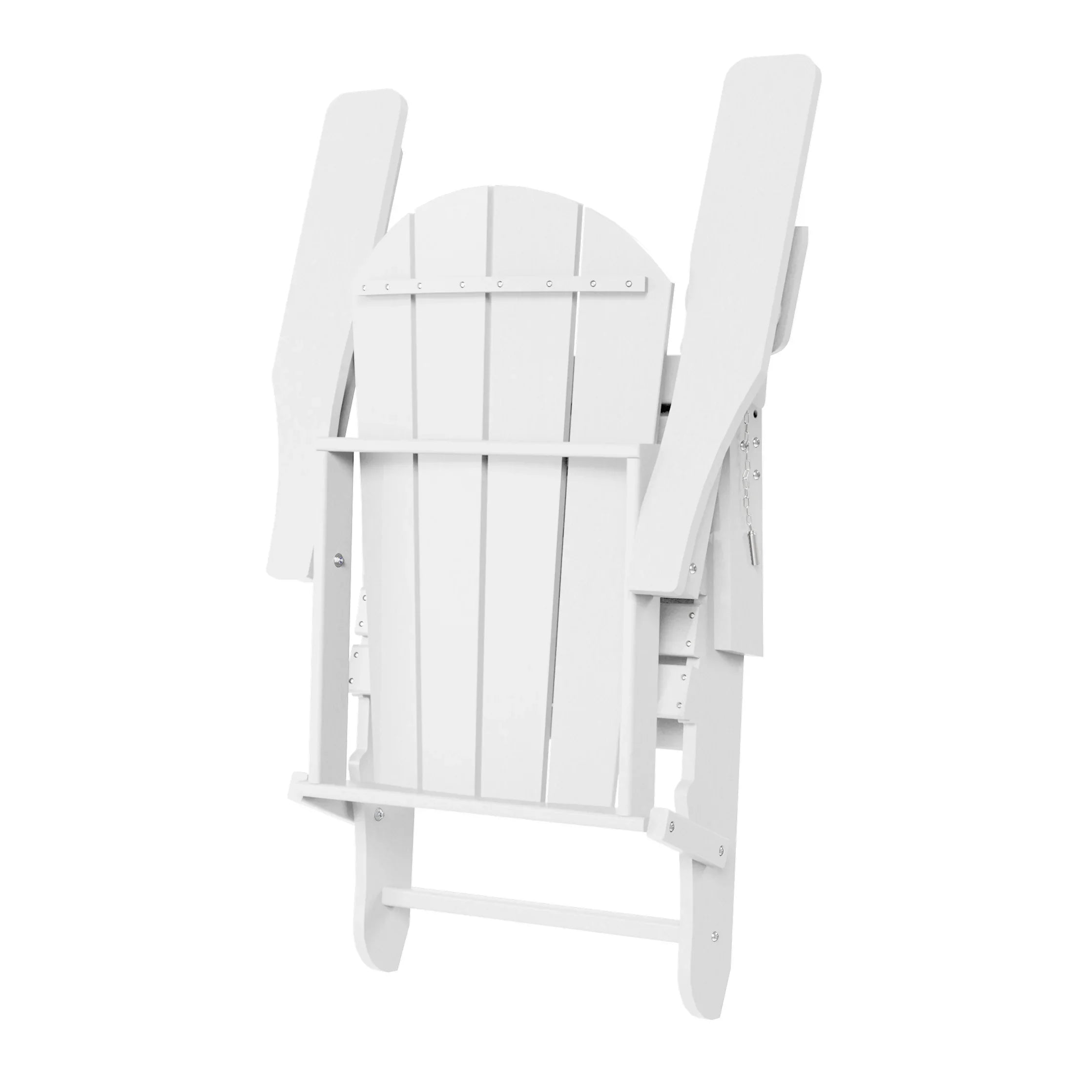 Paradise Folding Adjustable Adirondack Chair with Retractable Ottoman and Cup Holder (Set of 2)