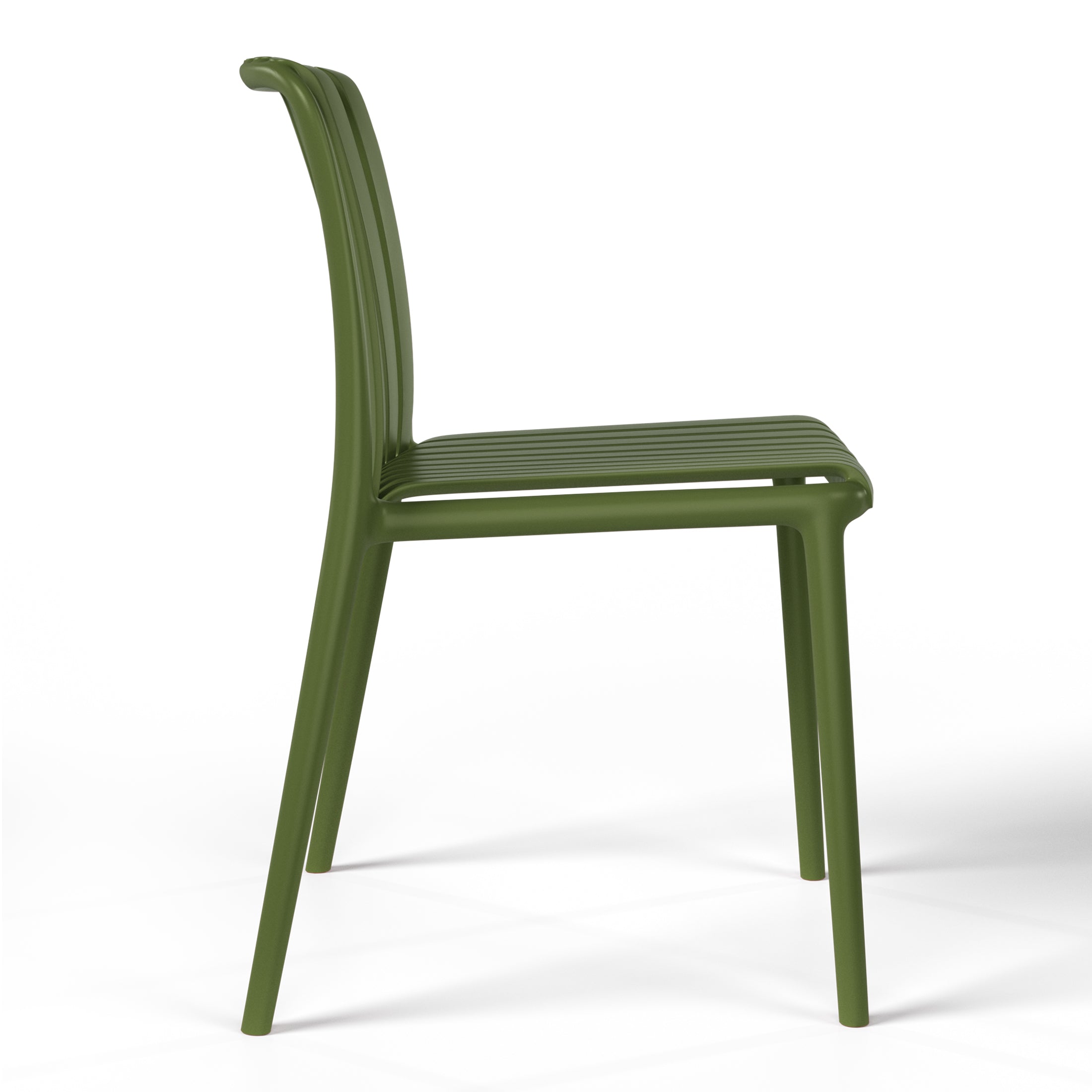 Sunshine Outdoor Stackable Polypropylene Plastic Dining Side Chairs (Set of 2)