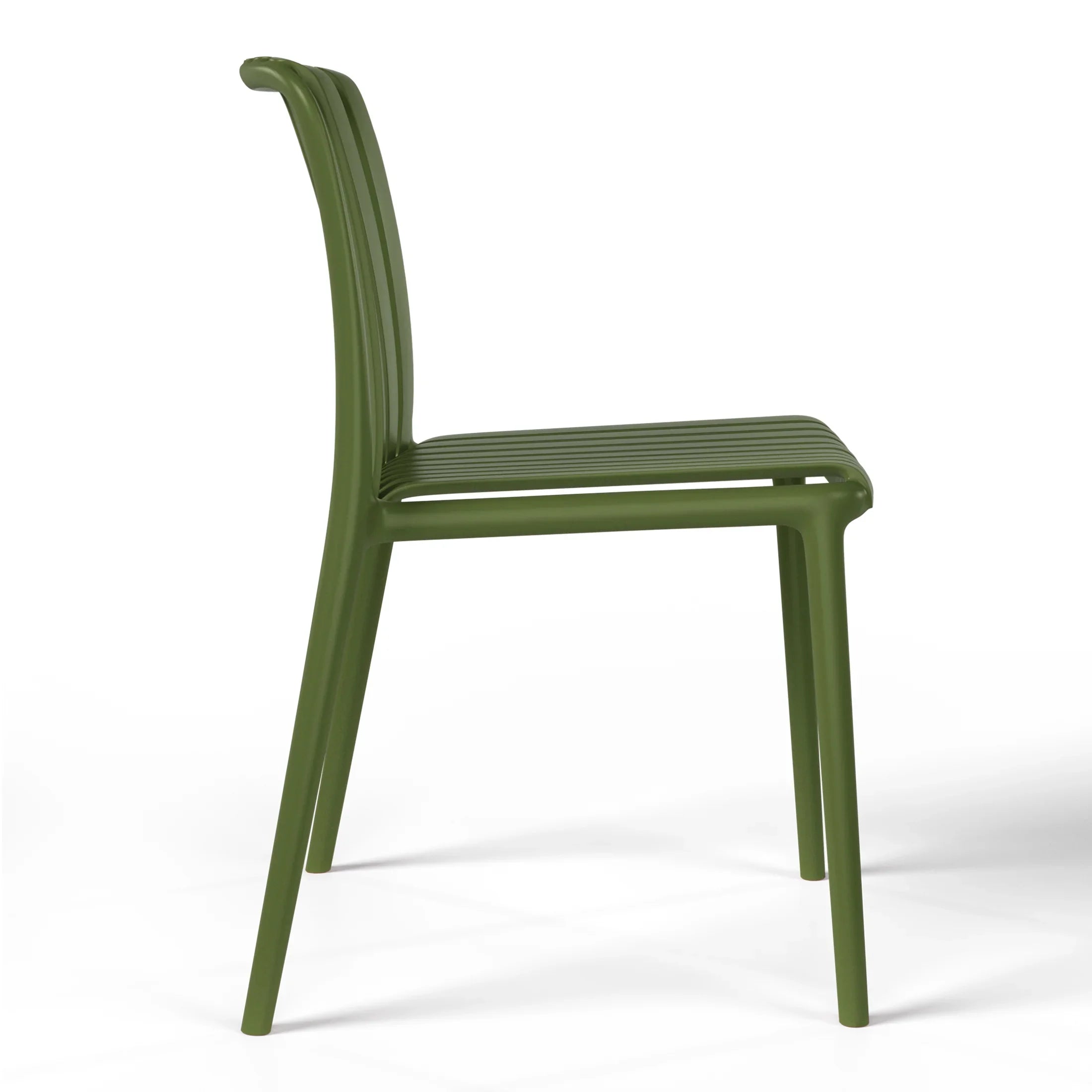 Sunshine Outdoor Stackable Polypropylene Plastic Dining Side Chairs (Set of 2)