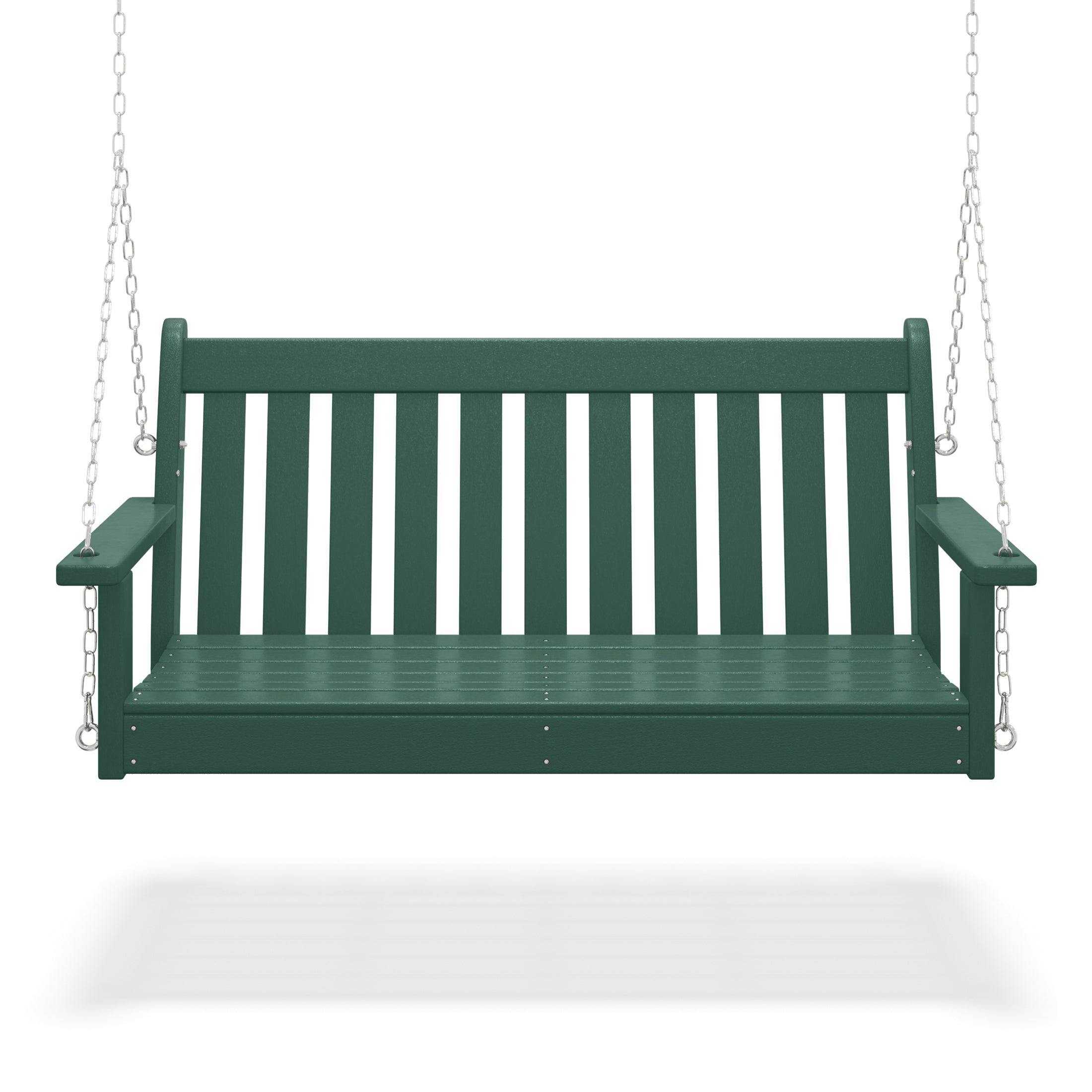 Paradise Outdoor Patio HDPE Hanging Front Porch Swing Bench