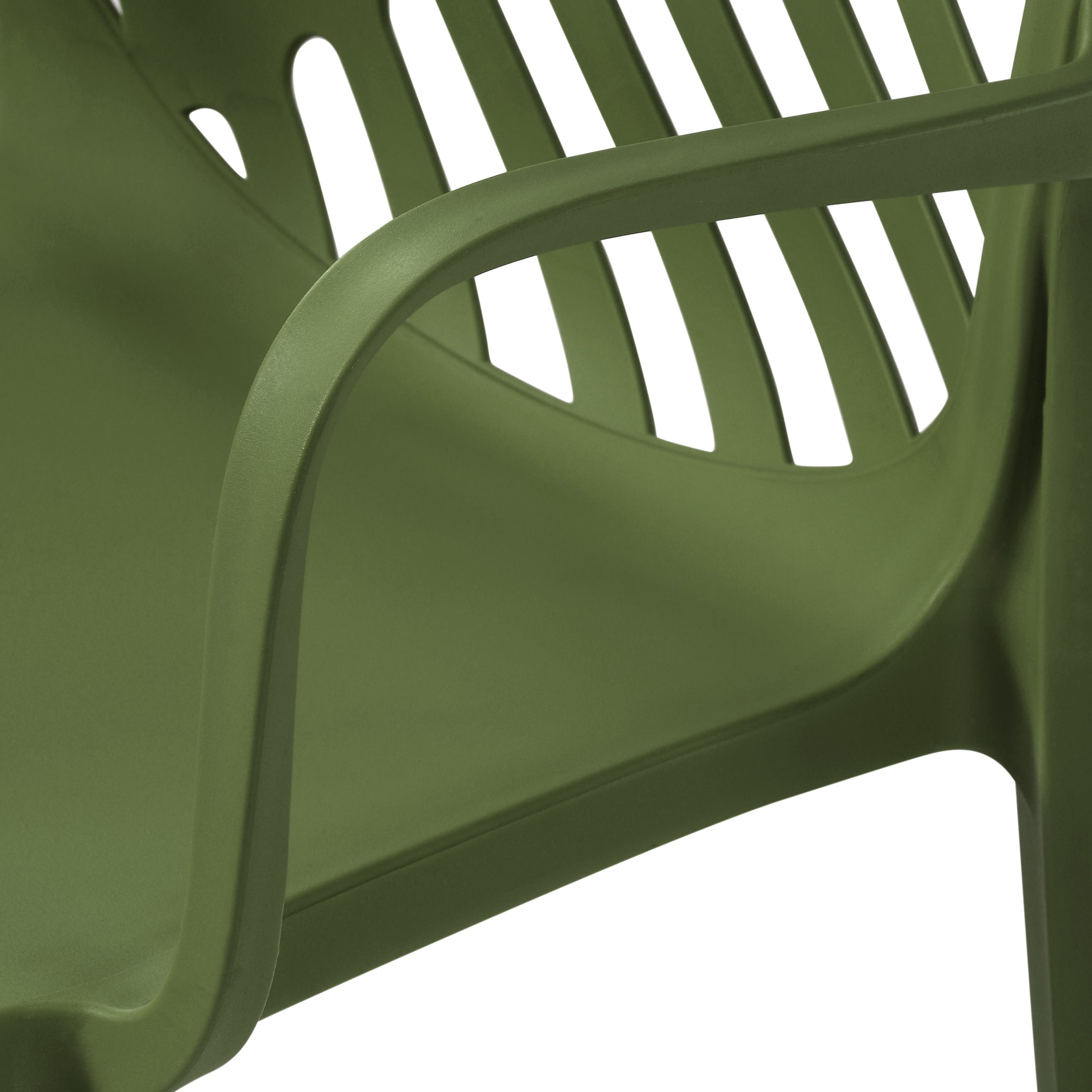 Sunshine Outdoor Modern Stackable Patio Dining Armchairs (Set of 2)