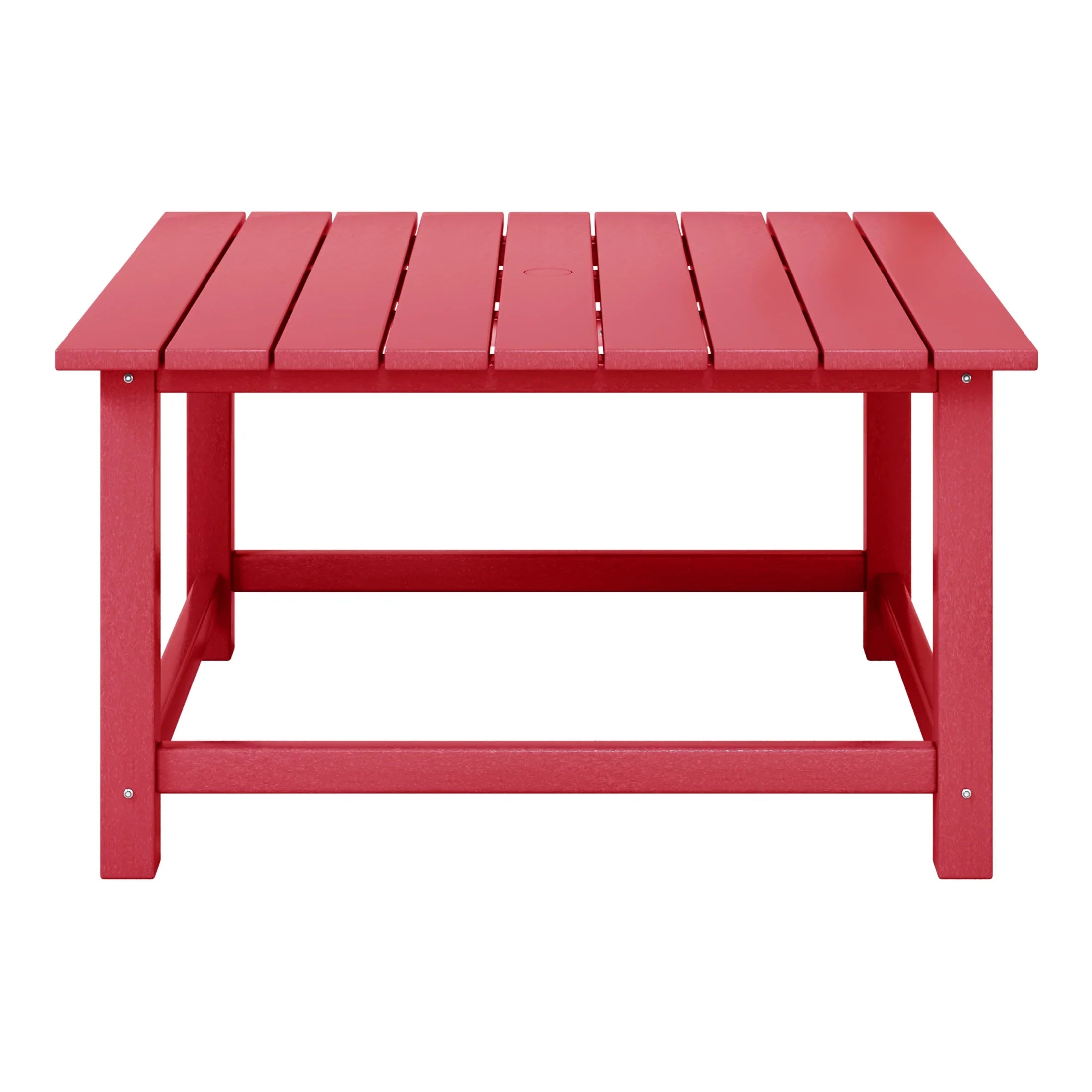 Portside 5-Piece Outdoor Patio HDPE Adirondack Chair With Square Coffee Table Conversation Set