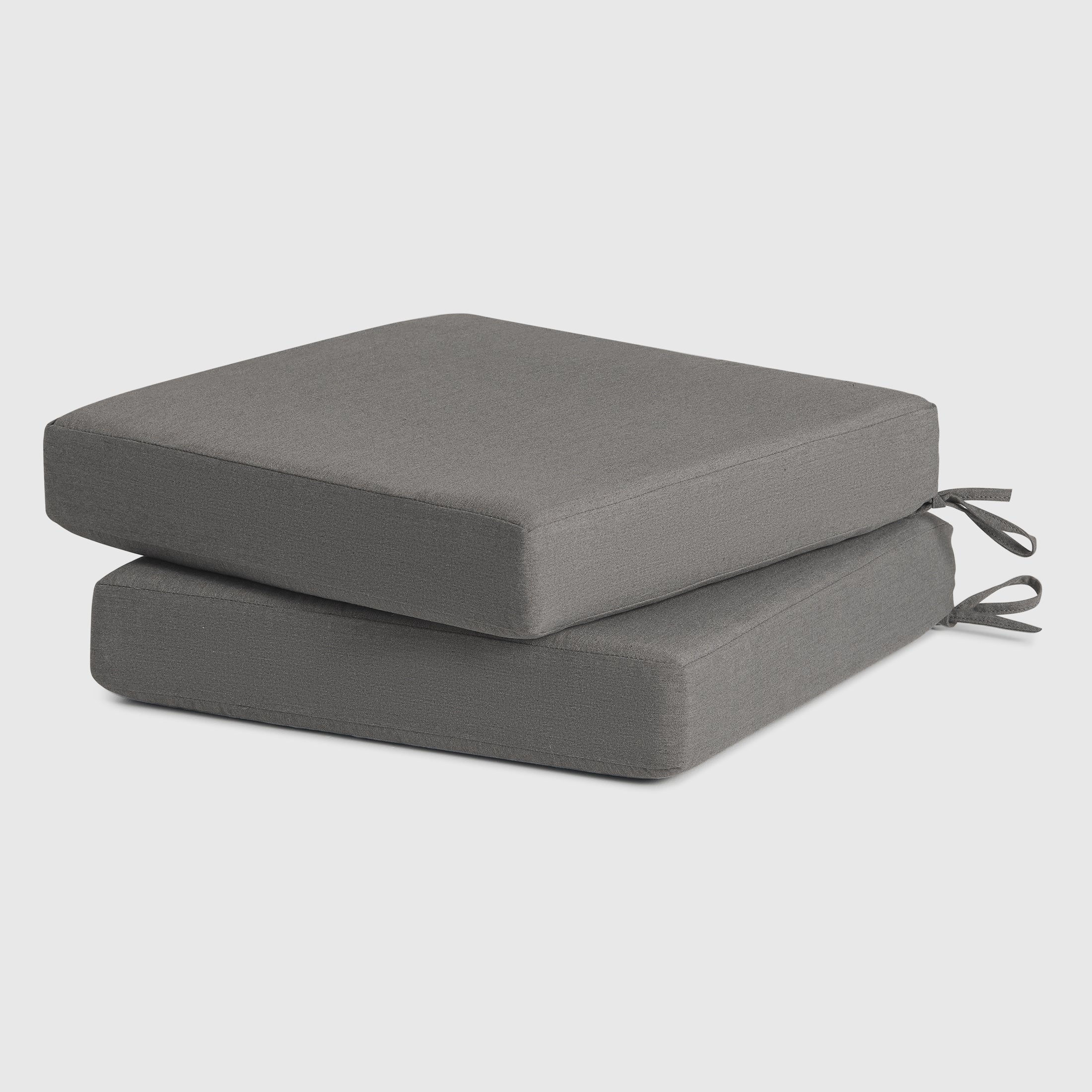 Harmony Outdoor Patio Furniture Seat Chair Square Cushions Set of 2, 20" x 19"