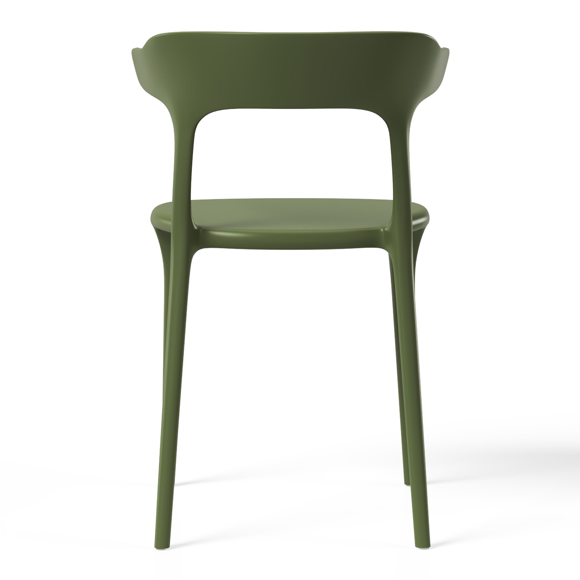 Sunshine Modern Stackable Resin Plastic Patio Dining Chair (Set of 2)