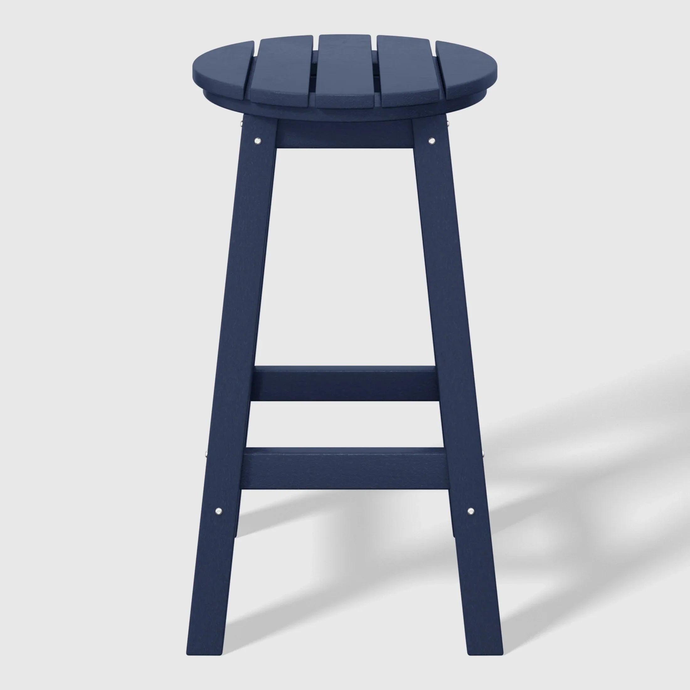 Paradise 24" HDPE Outdoor Patio Round Counter Height Bar Stool