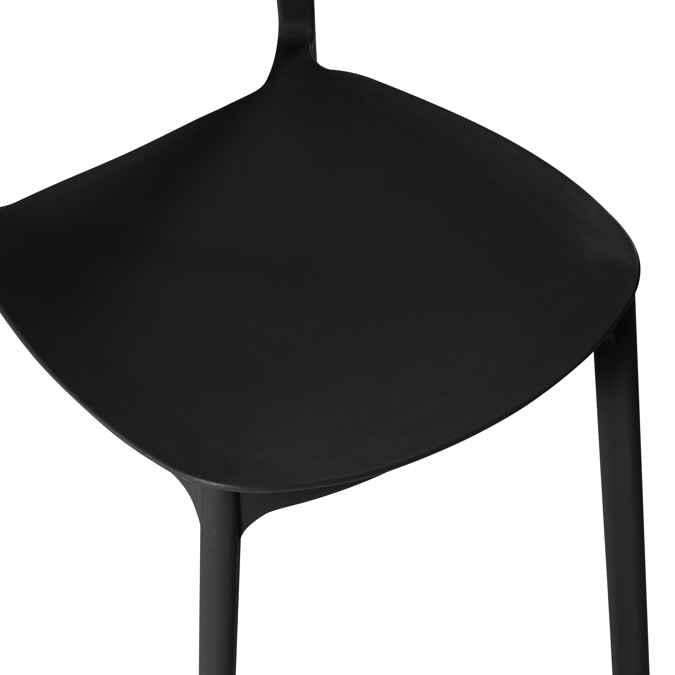 Sunshine Modern Stackable Polypropylene Plastic Patio Dining Chair (Set of 2)