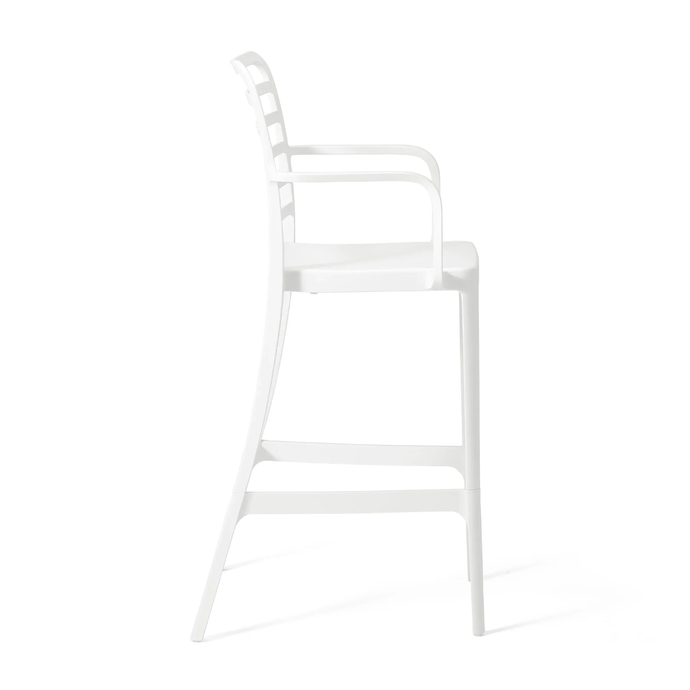 Sunshine 29.5" Outdoor Polypropylene Plastic Patio Bar Height Stools (Set of 2)