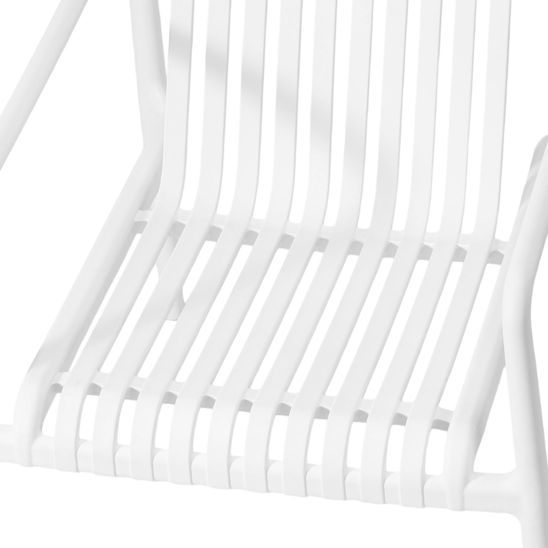 Sunshine Outdoor Modern Stackable Plastic Patio Club Armchairs (Set of 2)