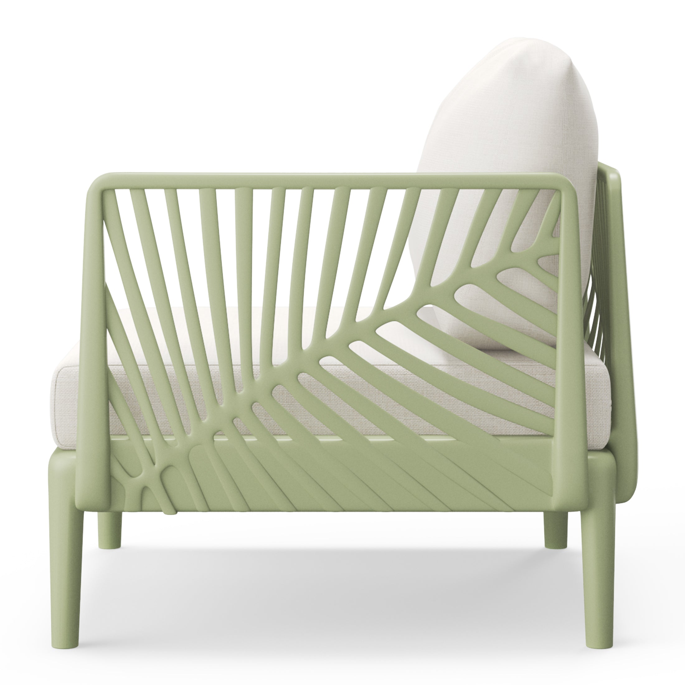 Sunshine Modern Outdoor Polypropylene Resin Right Arm Facing Deep Seating Sectional Chair