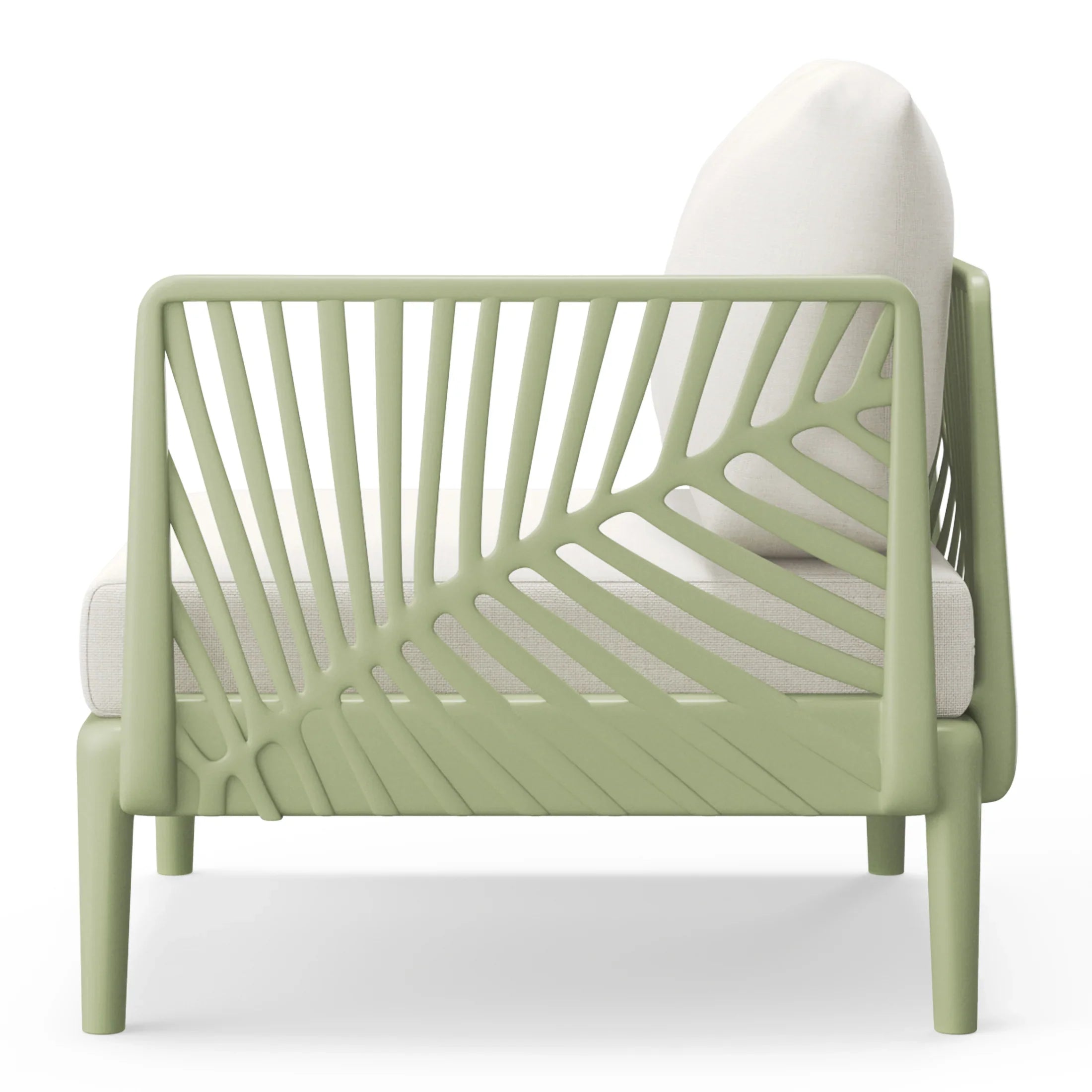 Sunshine Modern Outdoor Polypropylene Resin Right Arm Facing Deep Seating Sectional Chair