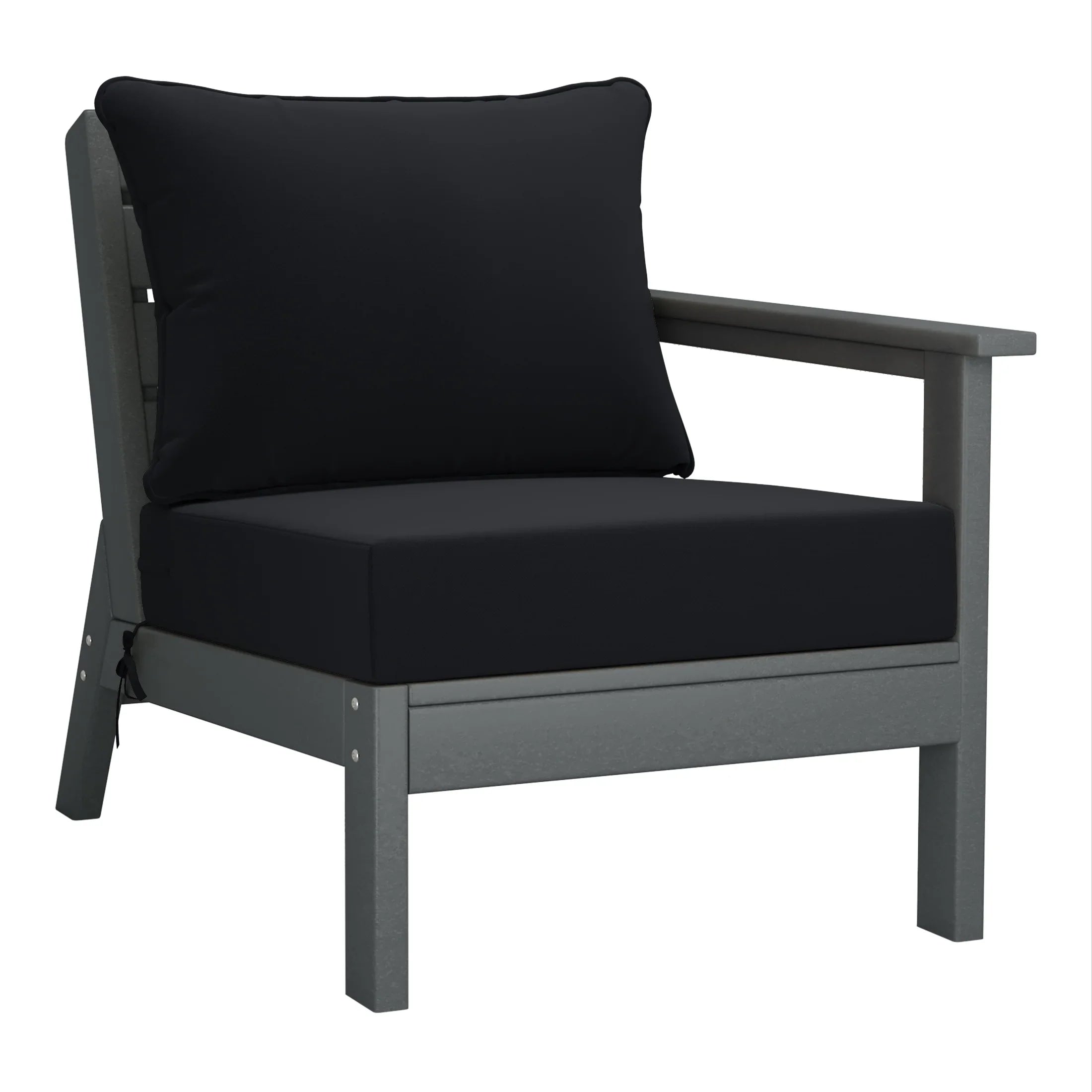 Portsmouth Outdoor Patio HDPE Sectional Sofa with Patio Cushions