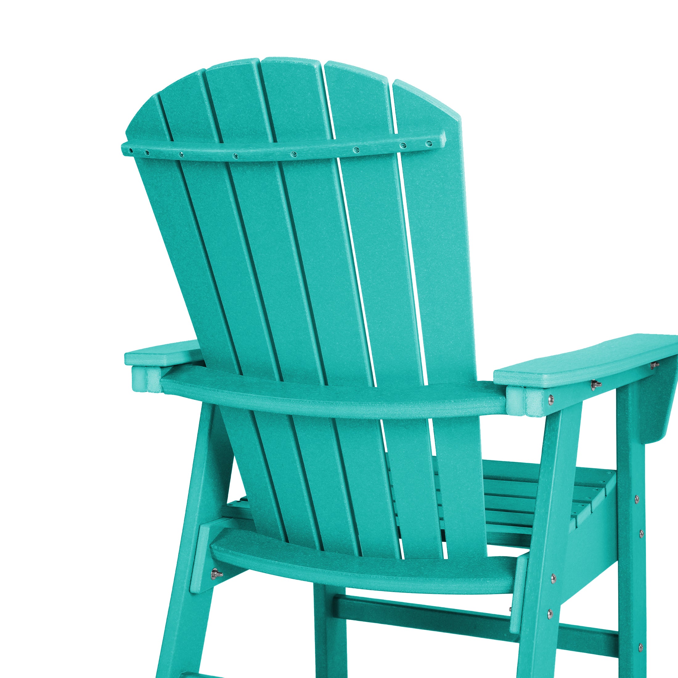 Portside Outdoor Modern HDPE Adirondack Patio Dining Chairs (Set of 2)