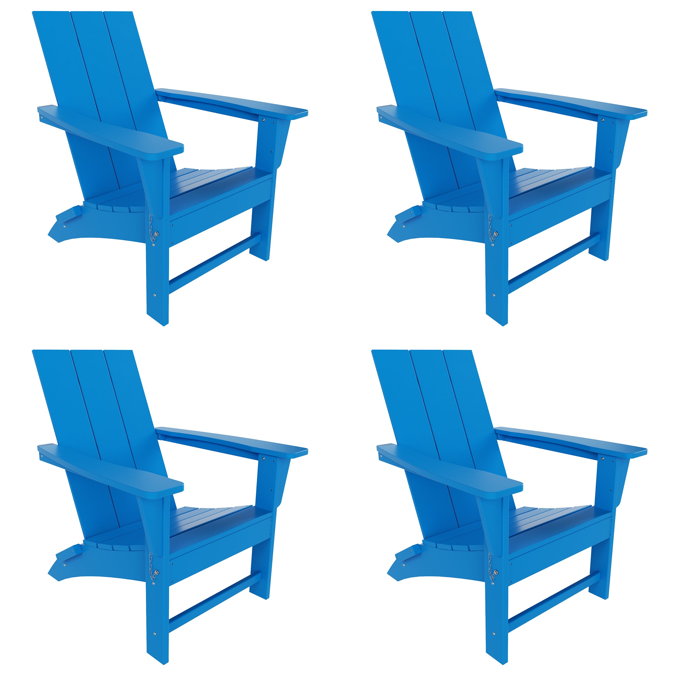 Palms Modern Outdoor Folding Adirondack Chair (Set of 4)