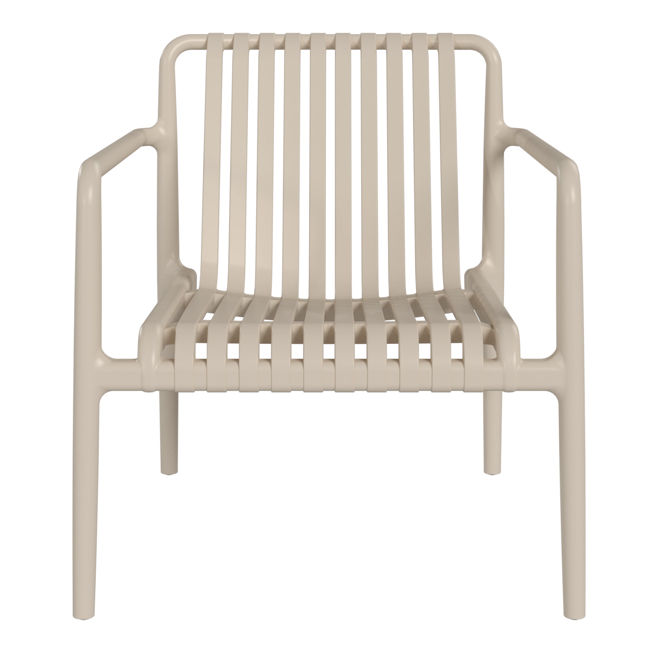 Sunshine Outdoor Modern Stackable Plastic Patio Club Armchairs (Set of 2)