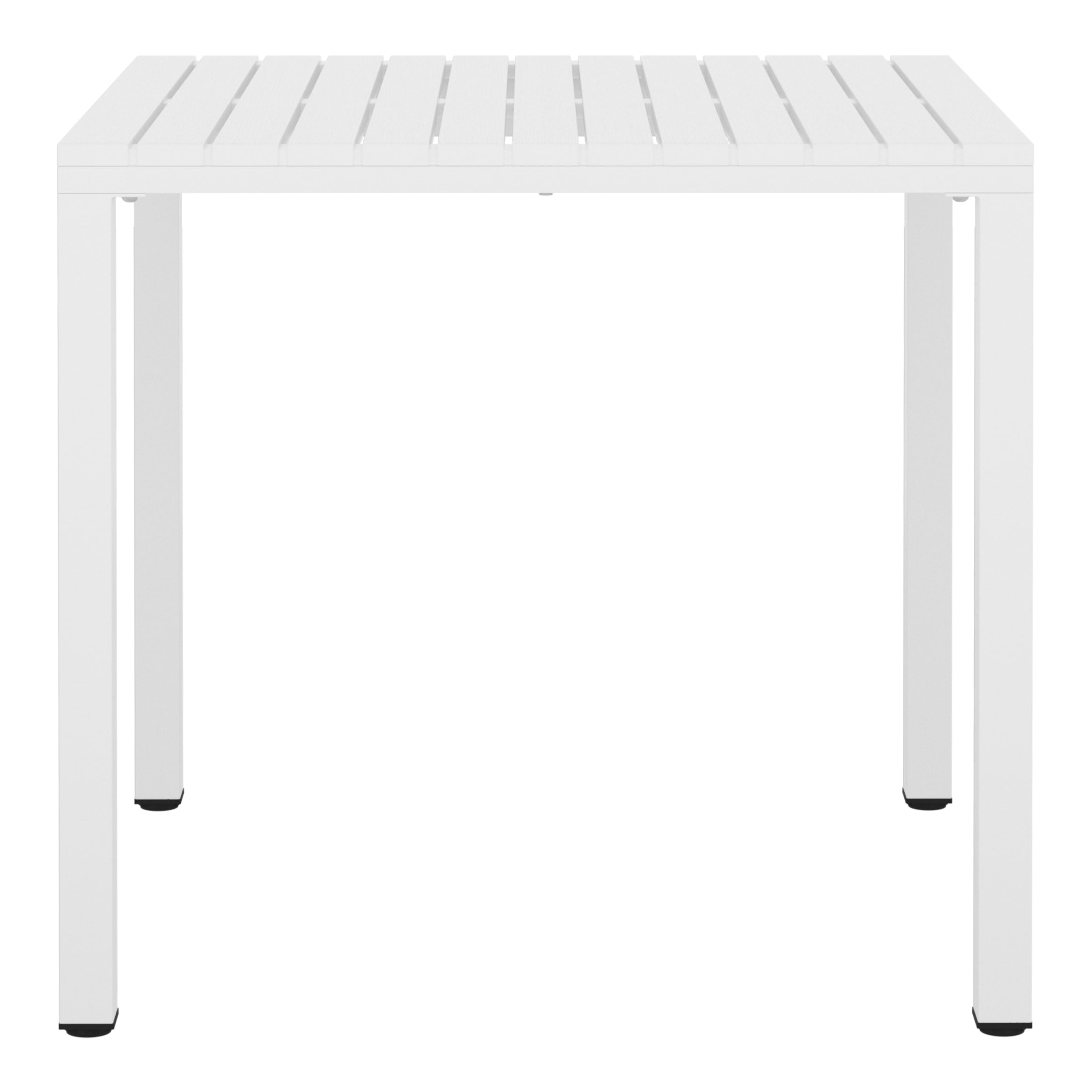 Sunshine 31.5" Iron Metal Frame Outdoor Square Patio Dining Table