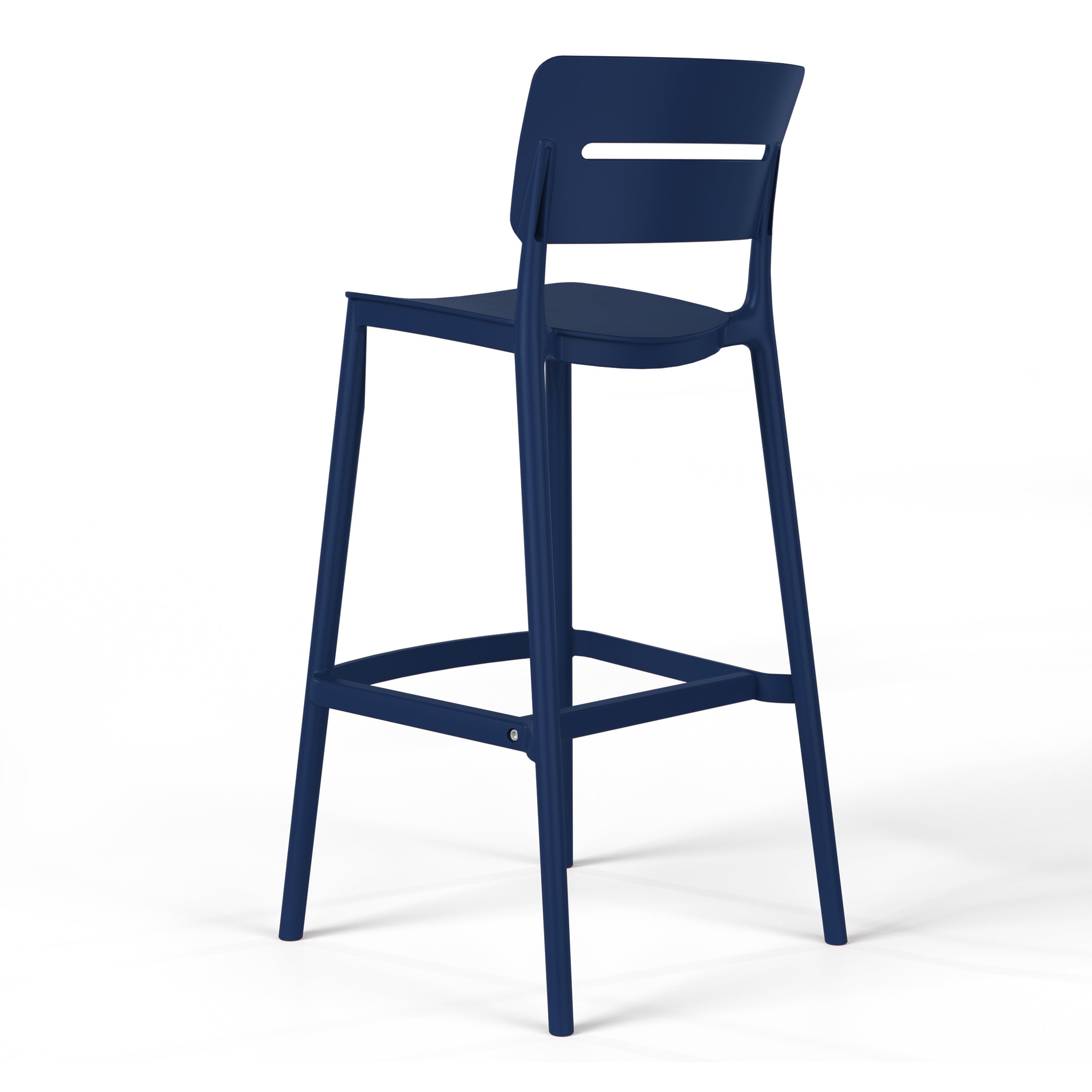 Sunshine Stackable Polypropylene Resin Plastic Outdoor Patio Bar Stools (Set of 2)