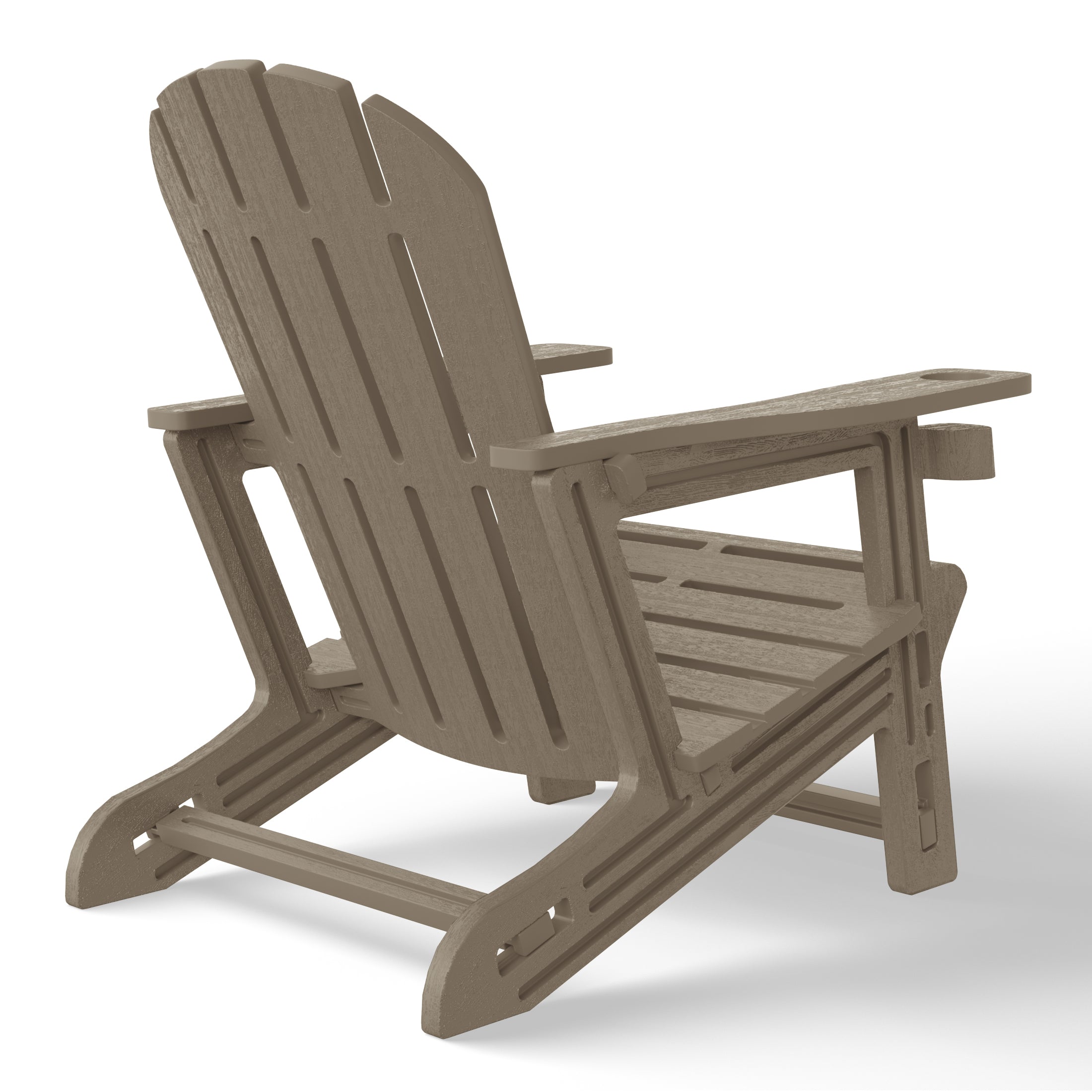 Cayman No-Tools Outdoor HDPE Patio Adirondack Chair with Patio Ottoman