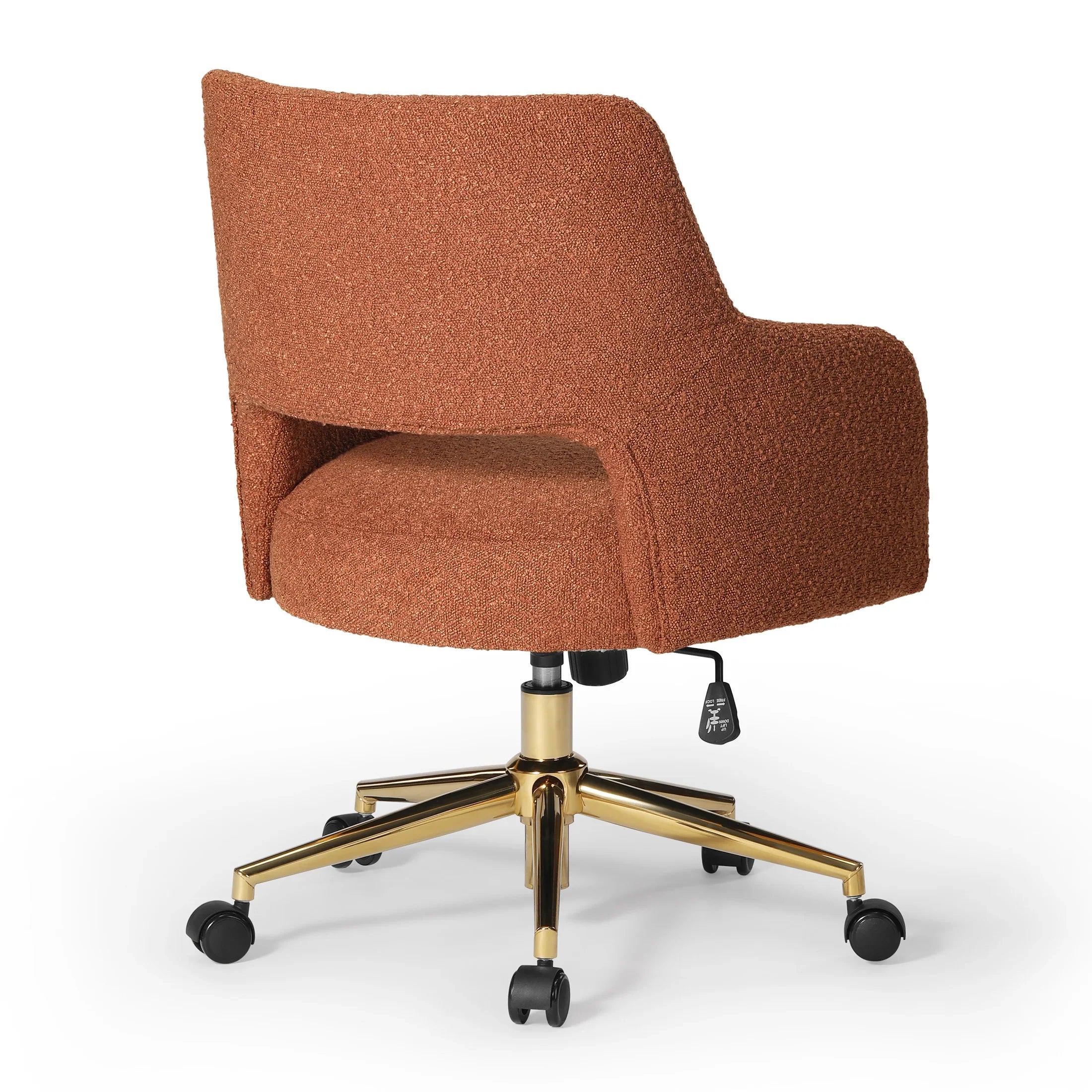 Amélie Mid-Century Modern Swivel Office Vanity Chair with Wheels