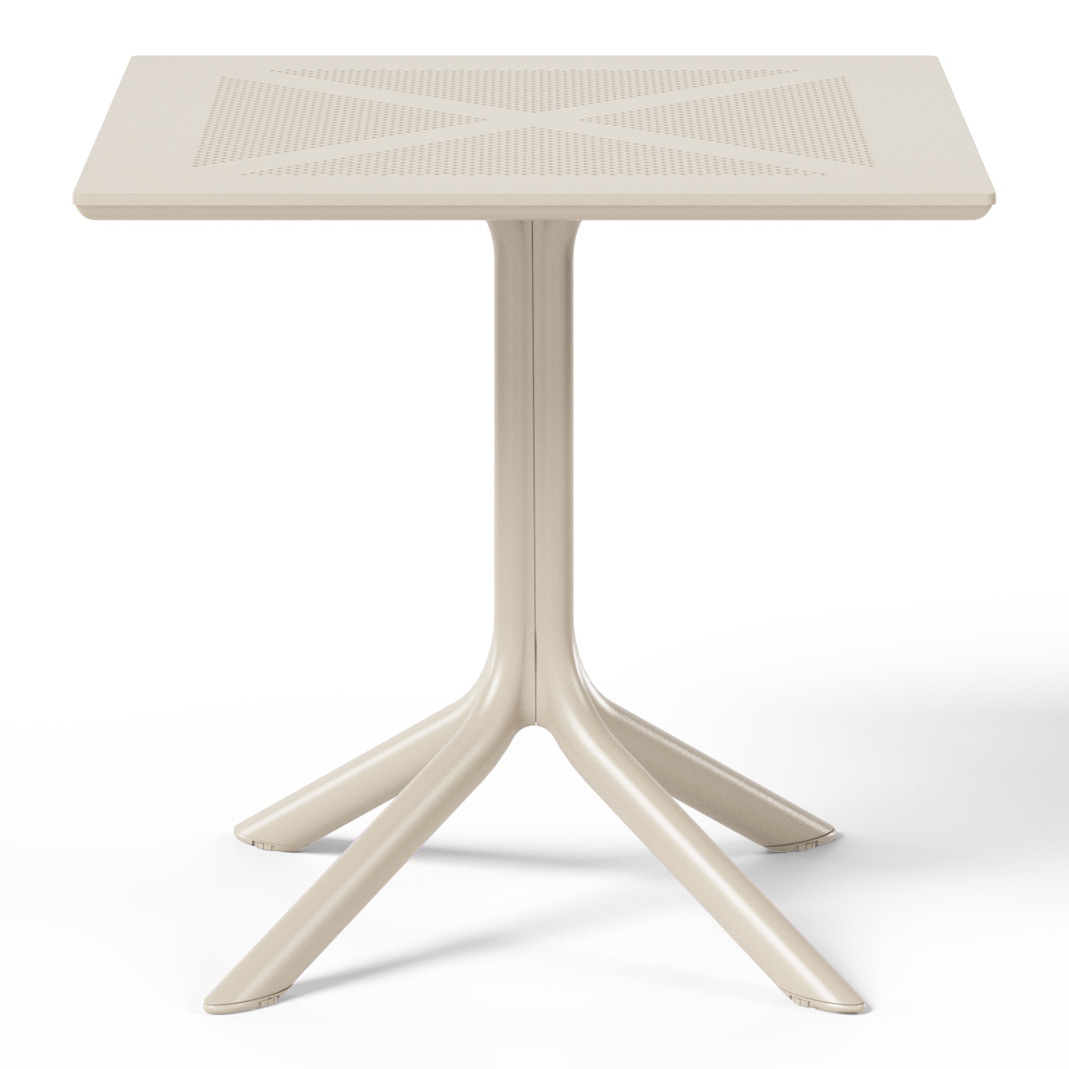 Sunshine 31.5" Square Plastic Outdoor Patio Dining Table for 4