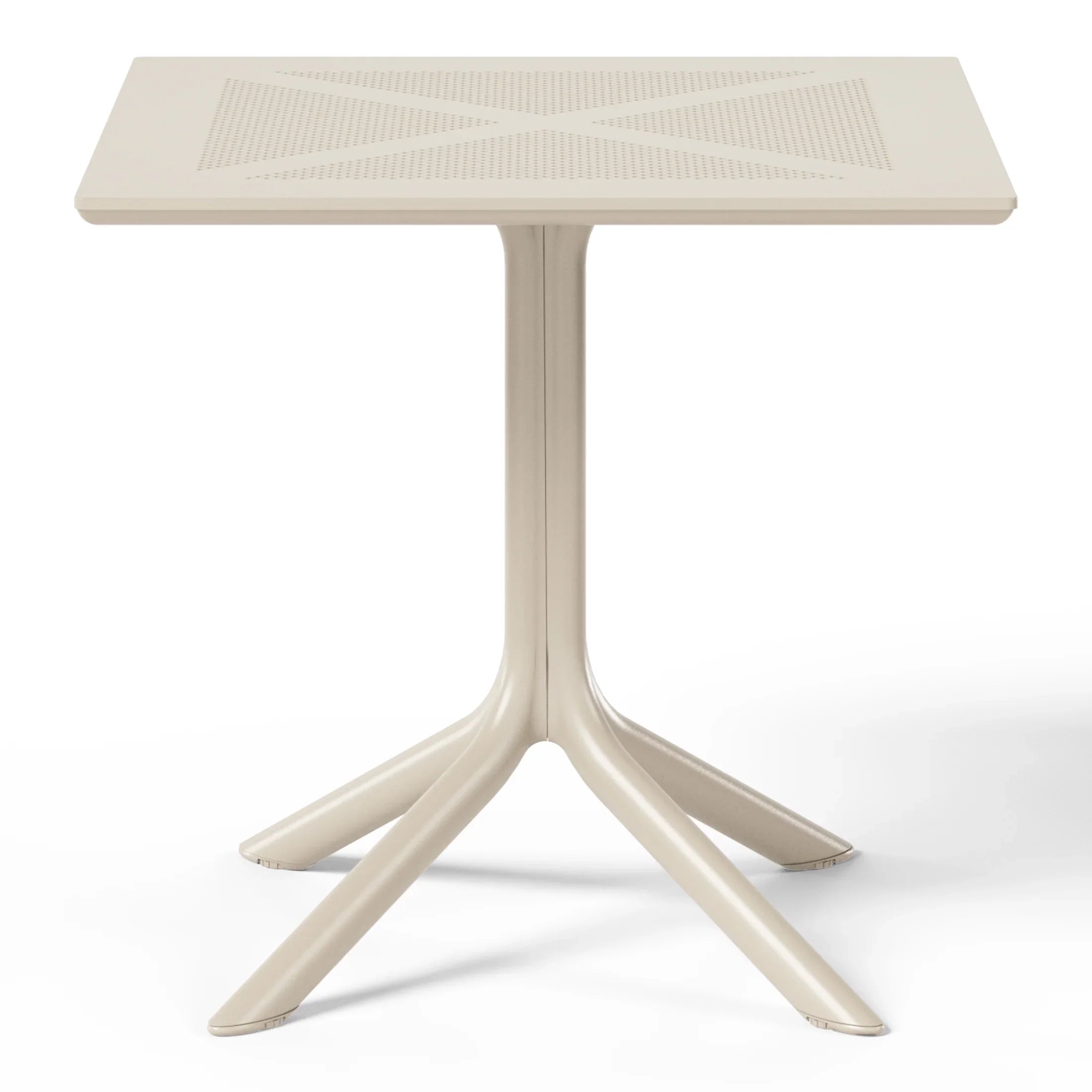 Sunshine 31.5" Square Plastic Outdoor Patio Dining Table for 4