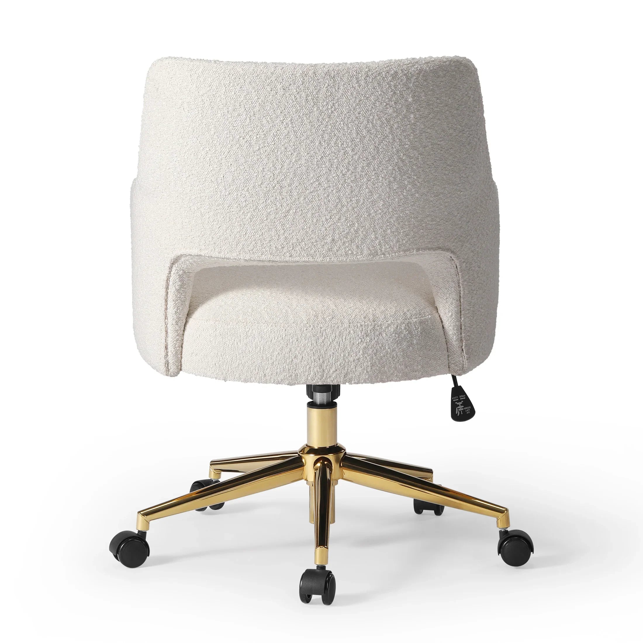 Amélie Mid-Century Modern Swivel Office Vanity Chair with Wheels