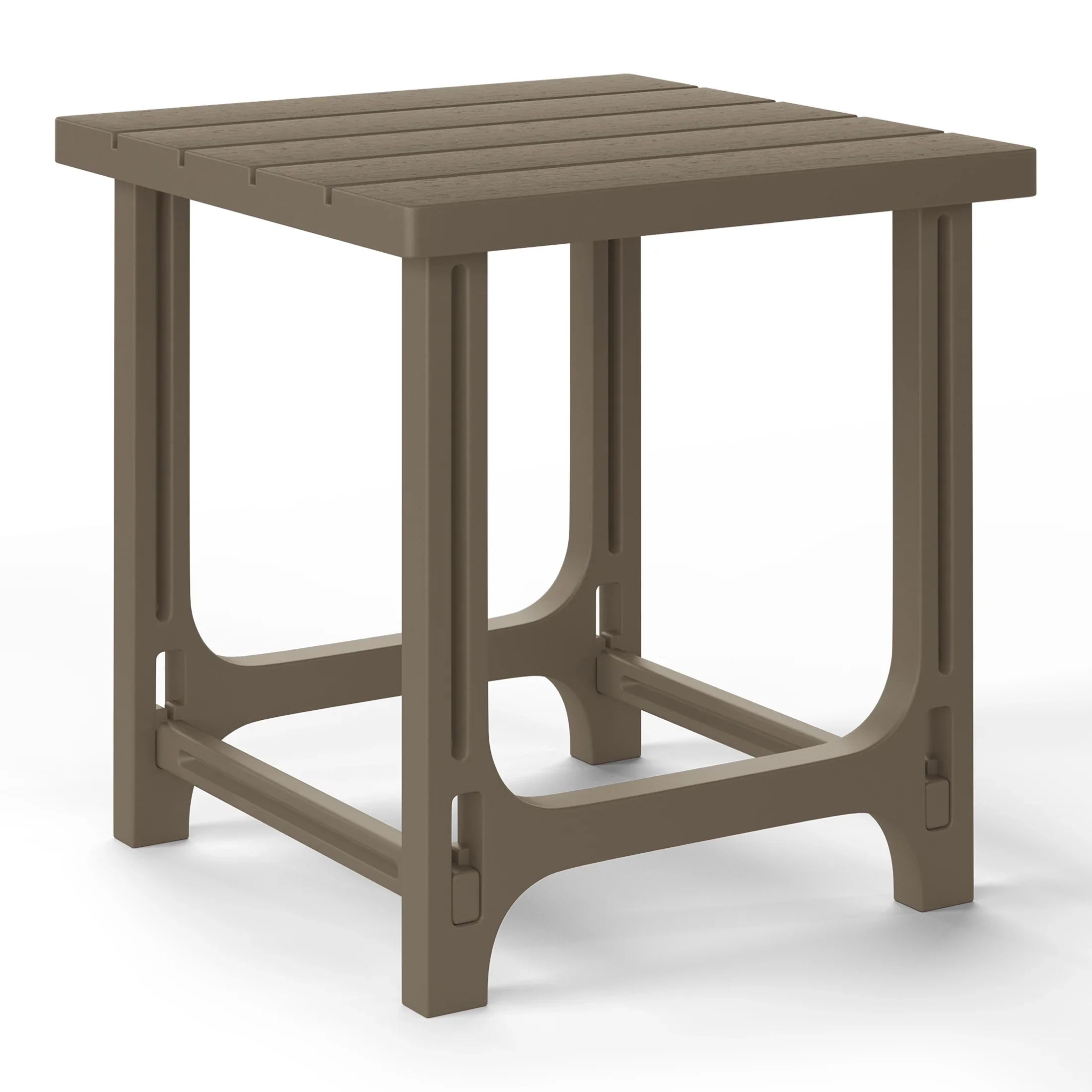 Cayman Outdoor 18" HDPE Square Adirondack Patio Side Table