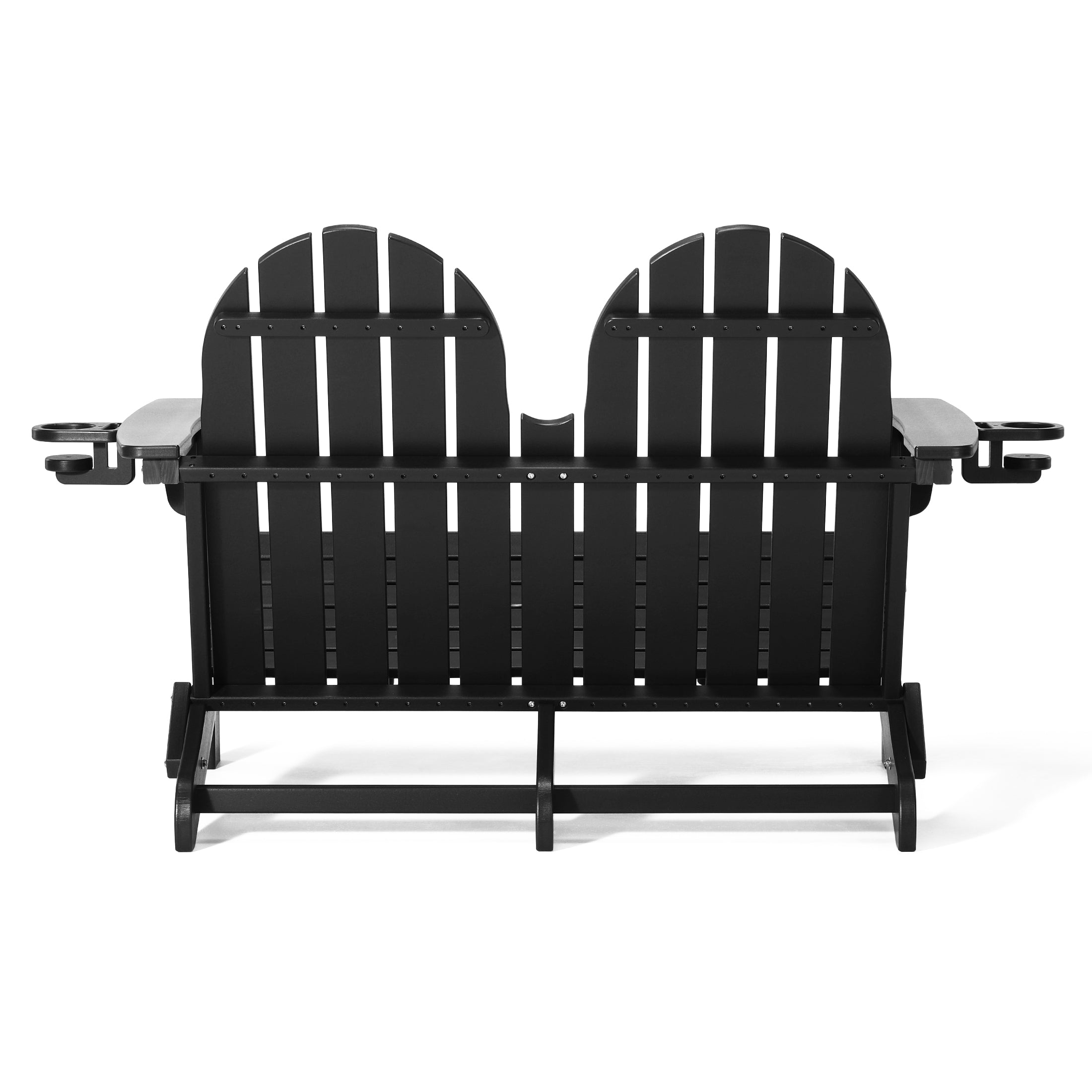 Savannah Outdoor Patio 49" HDPE Folding Adirondack Garden Bench