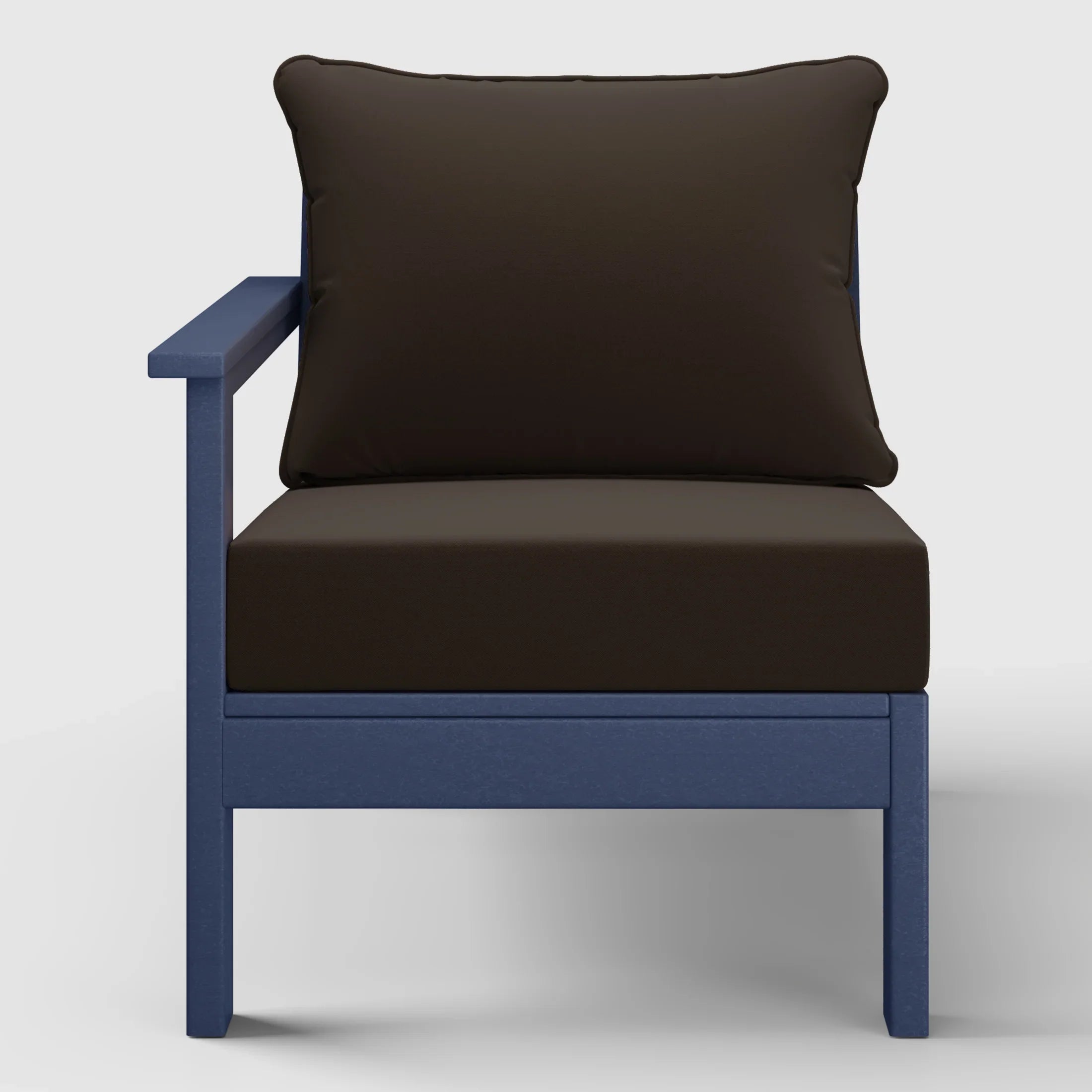 Portsmouth Outdoor Patio HDPE Left Arm Sectional Corner Club Chair with Patio Cushions