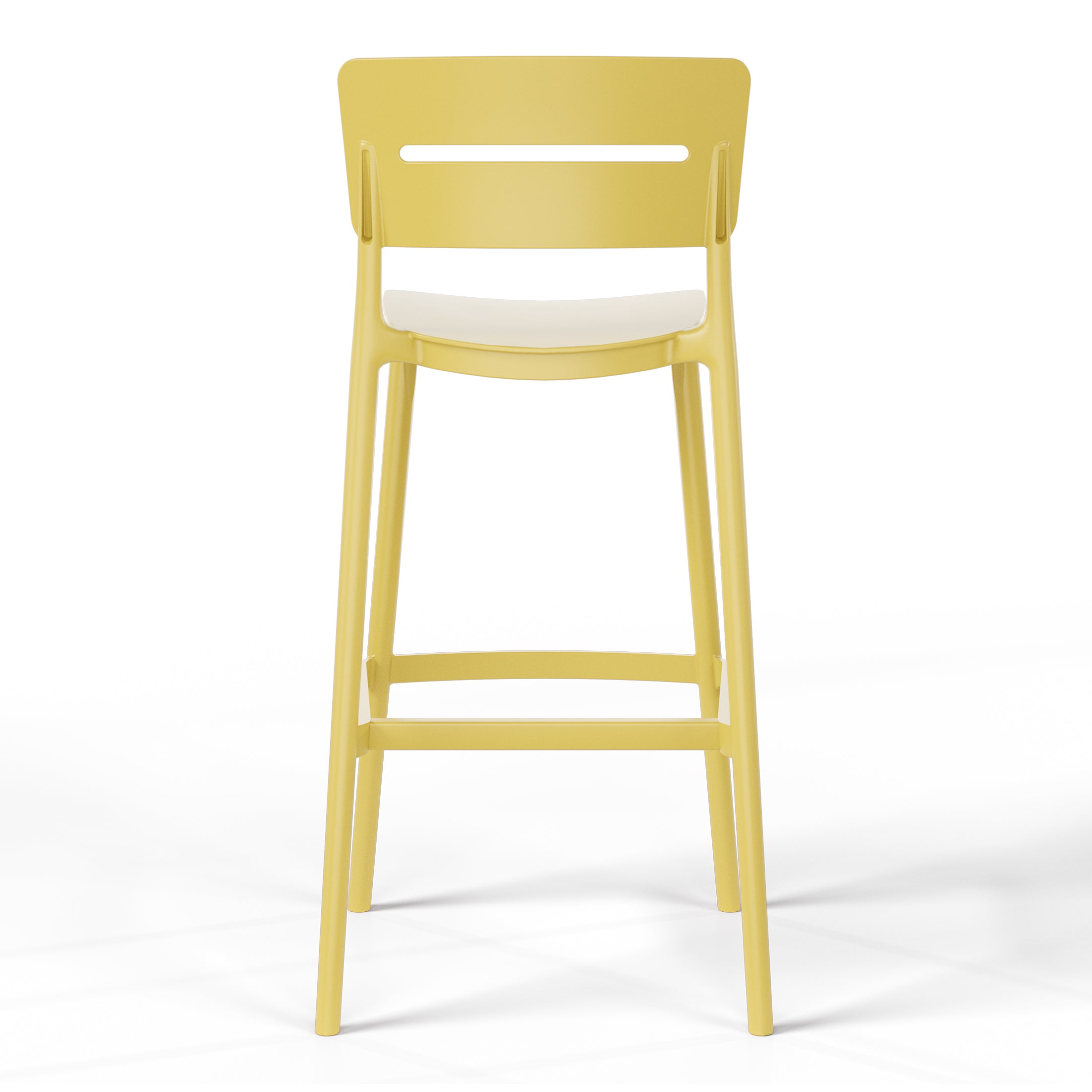 Sunshine Stackable Polypropylene Resin Plastic Outdoor Patio Bar Stools (Set of 2)