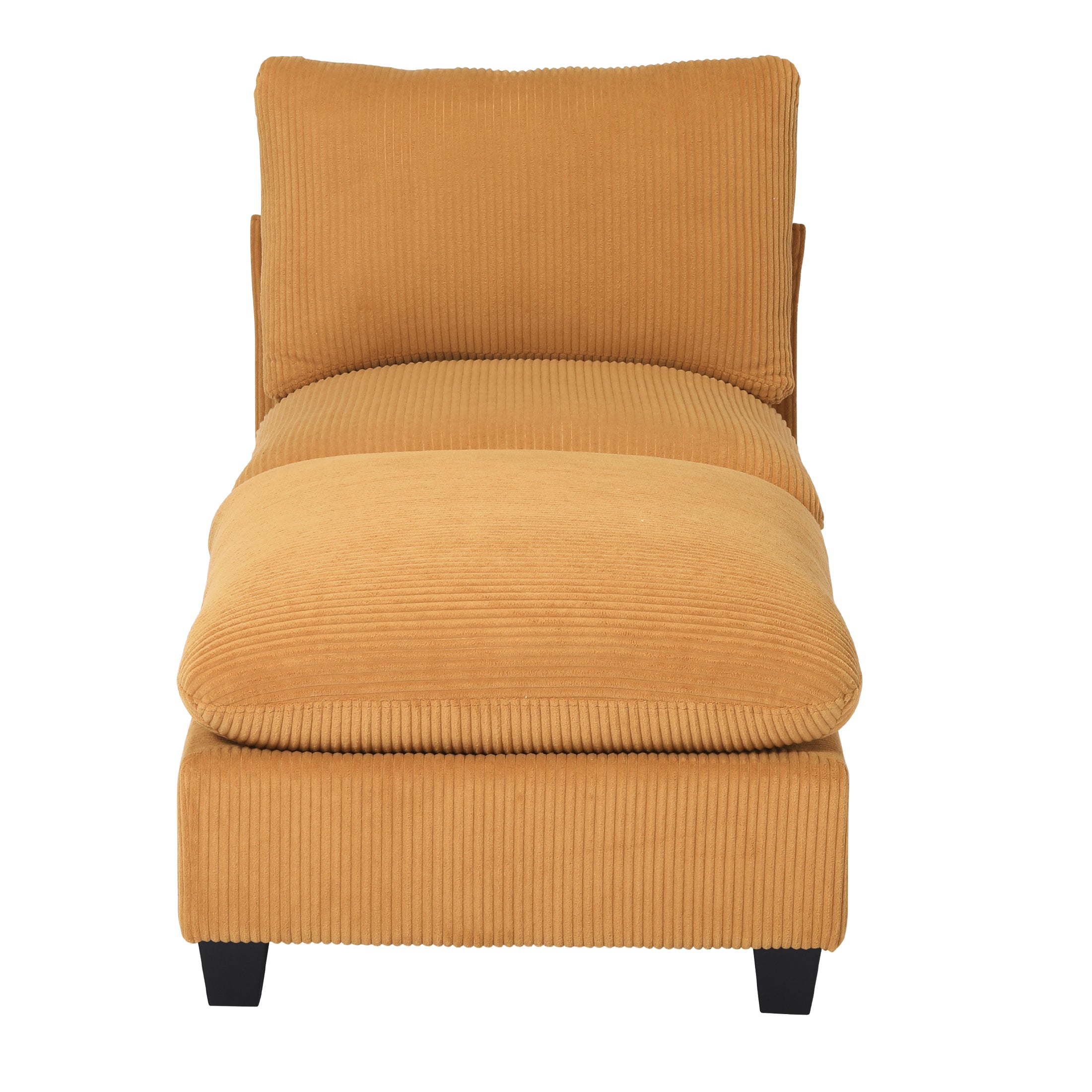 Ava 68.5" Corduroy Upholstered Indoor Chaise Lounge Chair