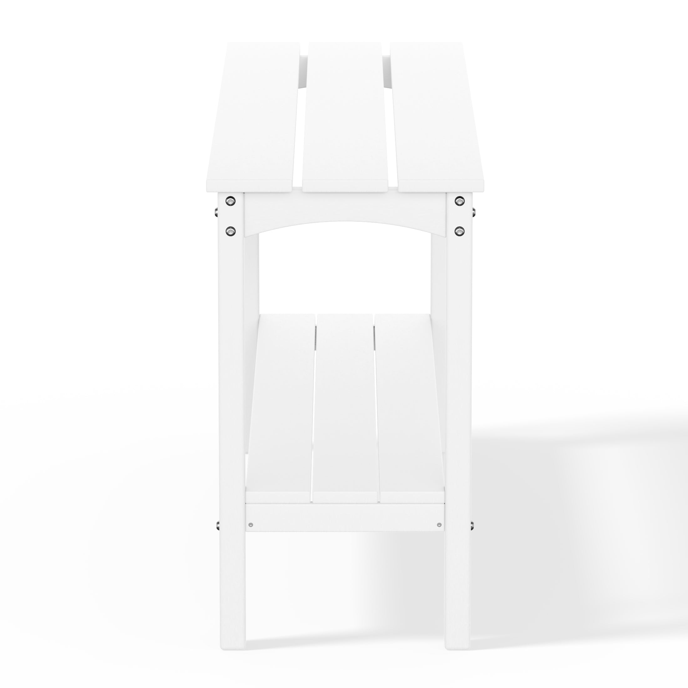 Paradise 55" Outdoor Patio HDPE Adirondack 2-Tier Shelf Console Table