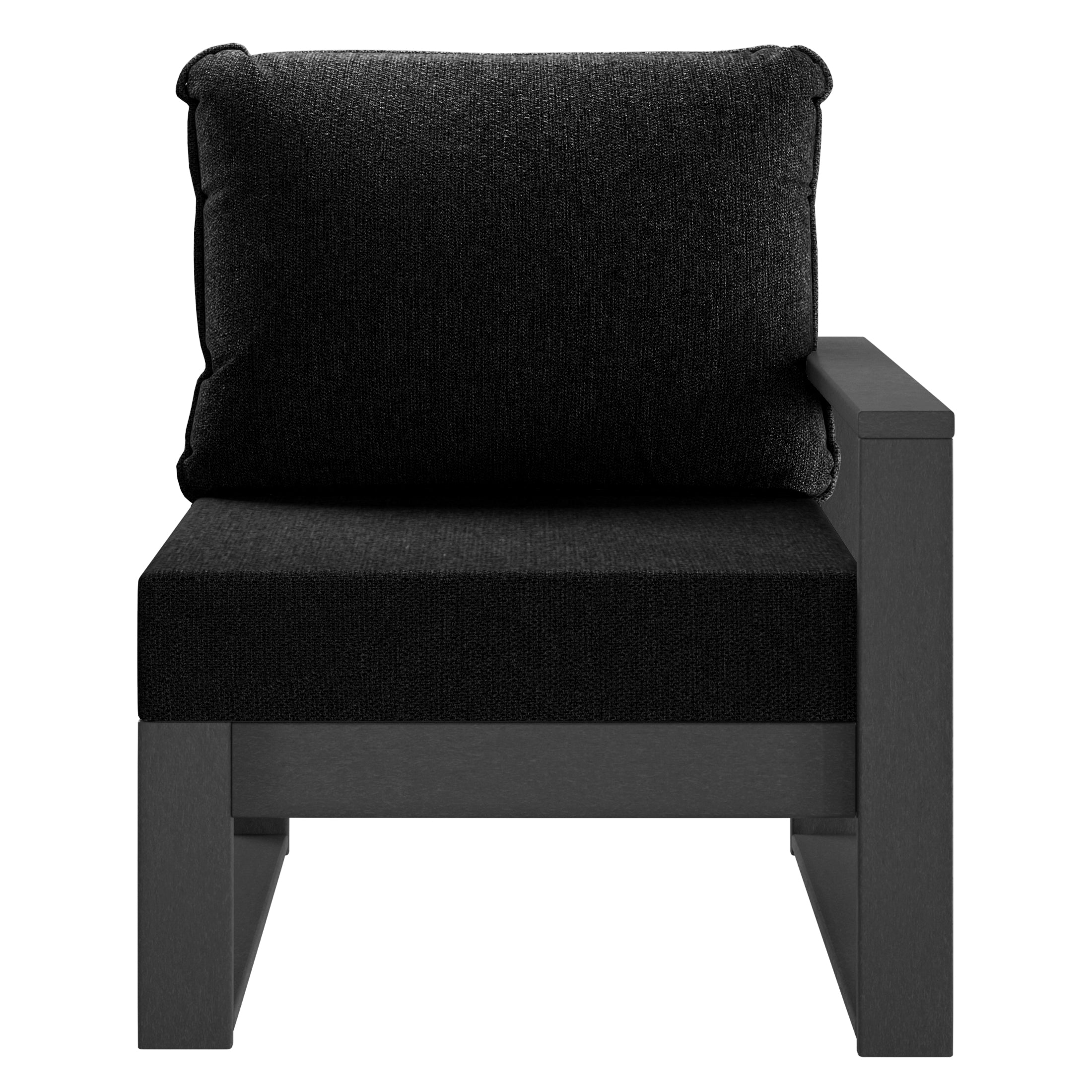 Rockaway Outdoor Patio HDPE Right Arm Facing Sectional Corner Chair with Patio Cushions