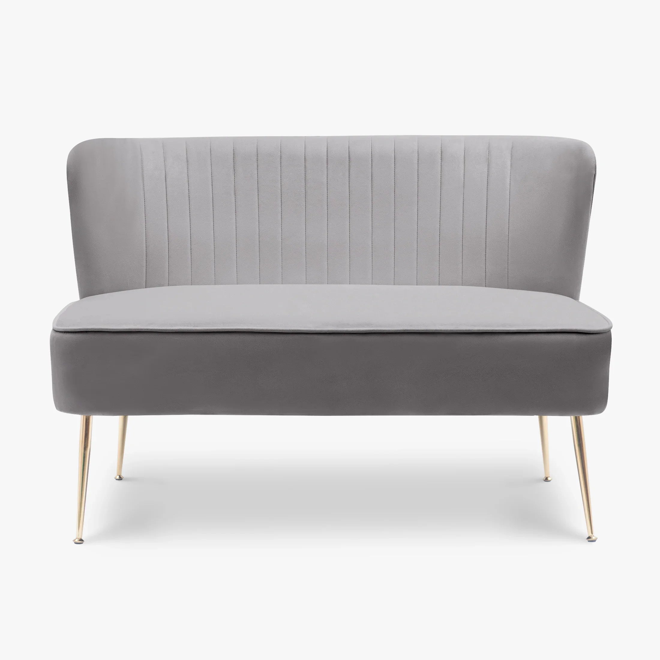 Alaia Mid Century Modern Tufted Velvet Loveseat Sofa and 25" Accent Chair 3-Piece Set