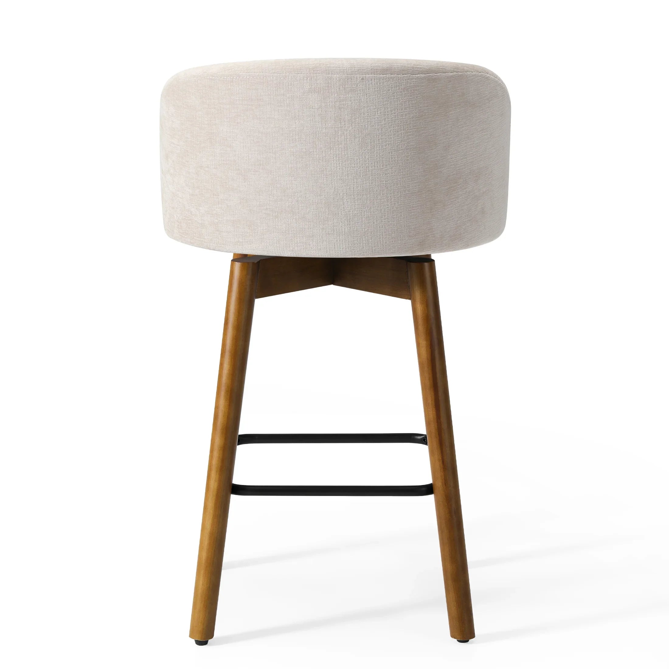 Danburry Modern Chenille Upholstered 26" Counter Height Swivel Bar Stools (Set of 3)