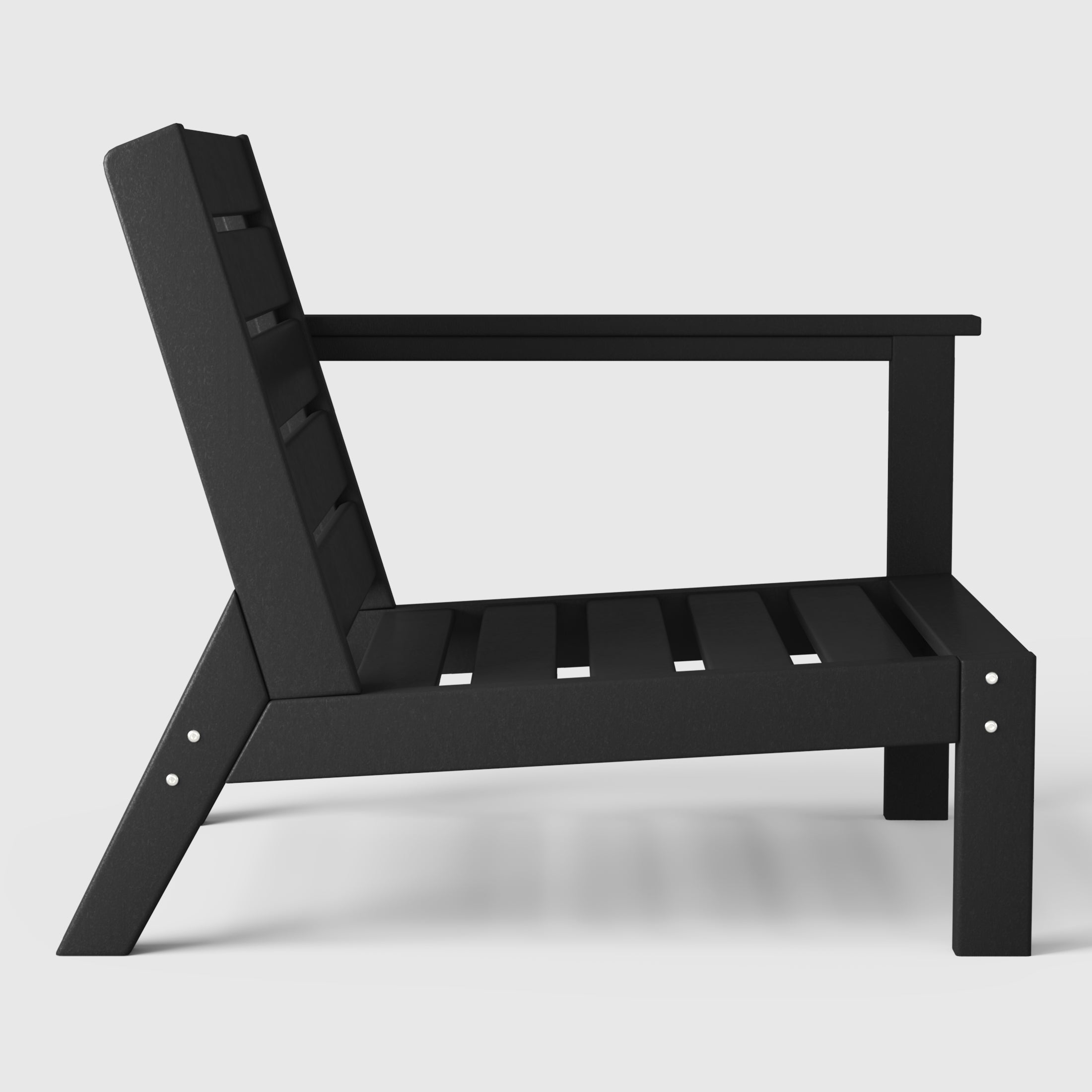 Portsmouth Outdoor Patio HDPE Right Arm Sectional Corner Club Chair with Patio Cushions