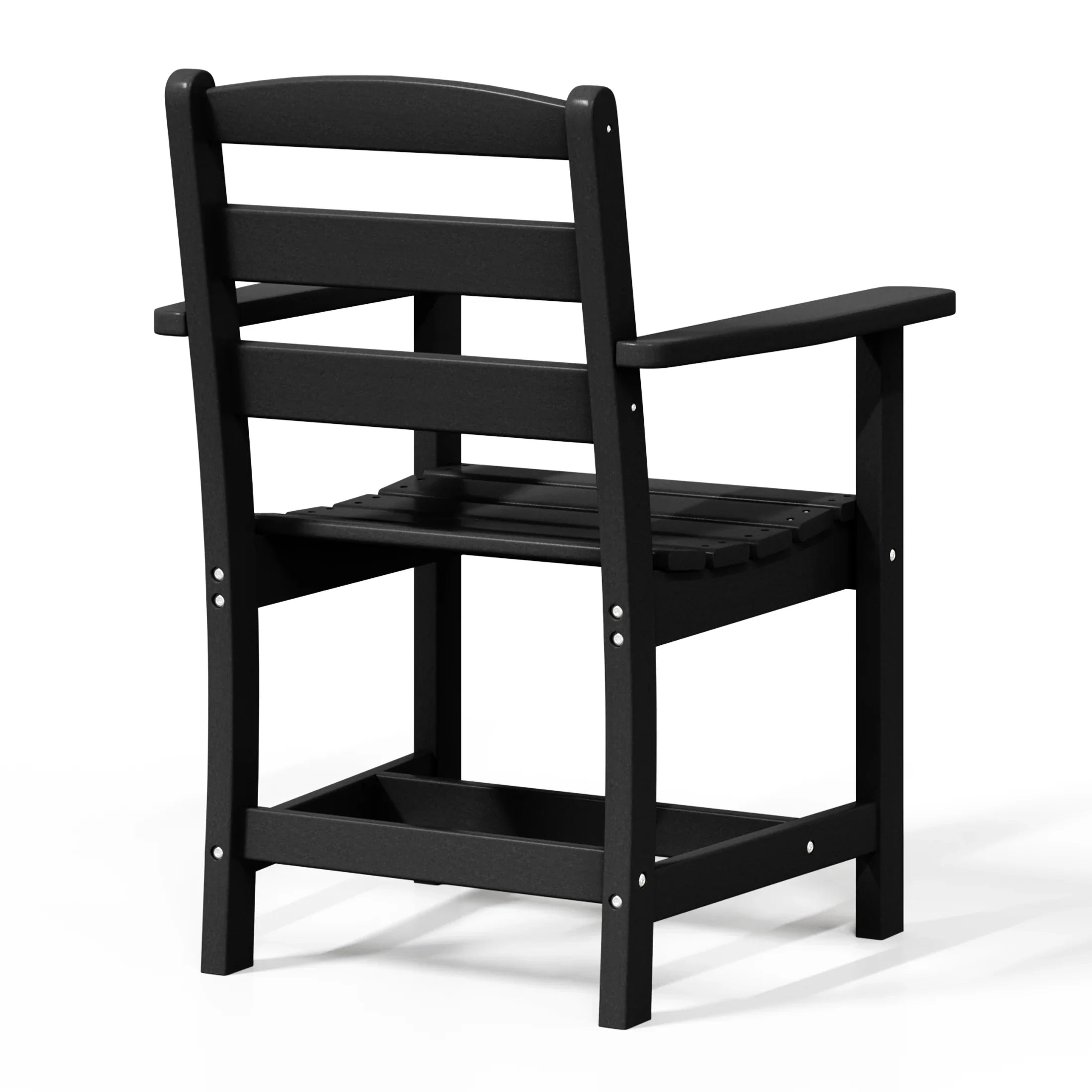 Palms 5-Piece HDPE Outdoor Square Patio Dining Table Set with Armchairs