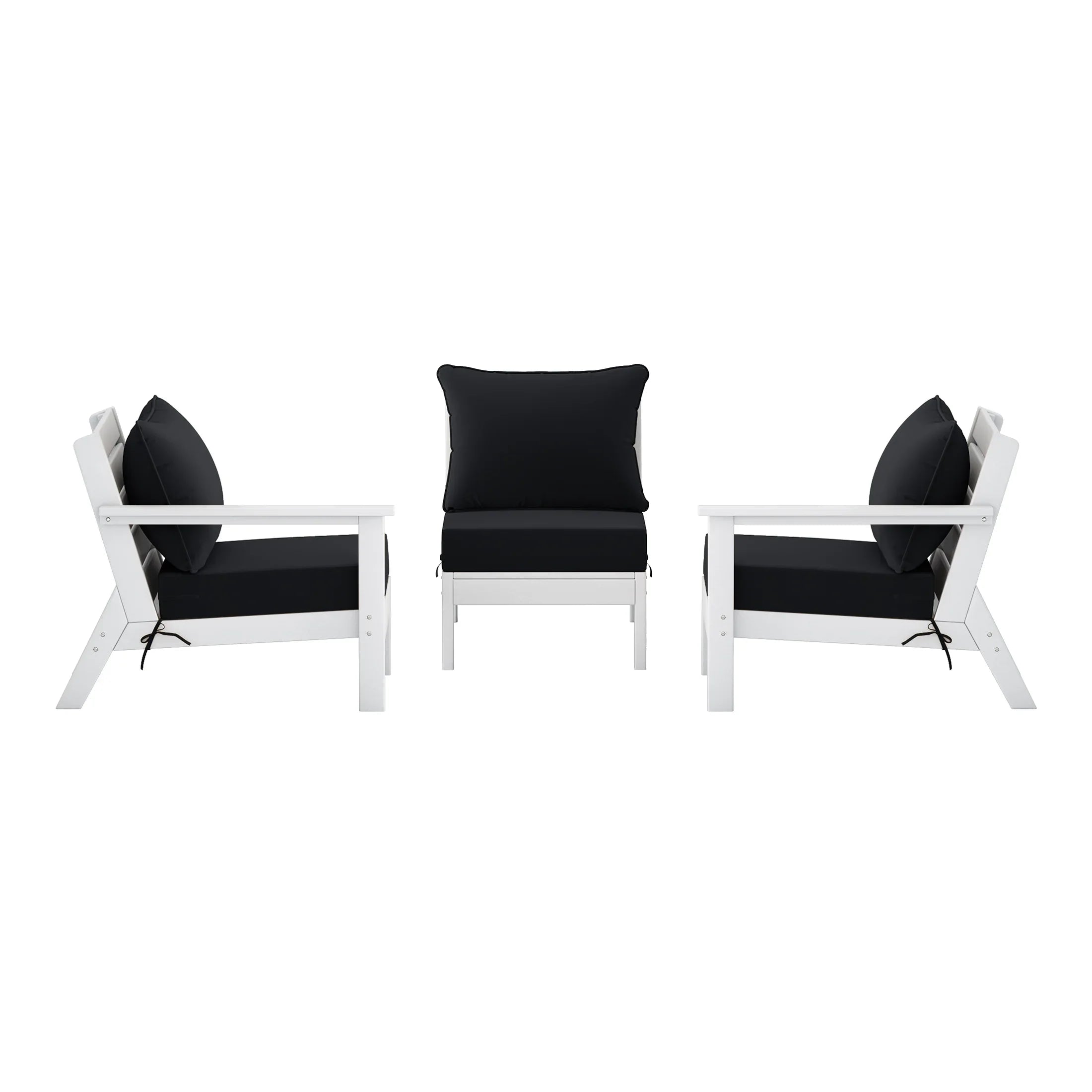Portsmouth Outdoor Patio HDPE Sectional Sofa with Patio Cushions