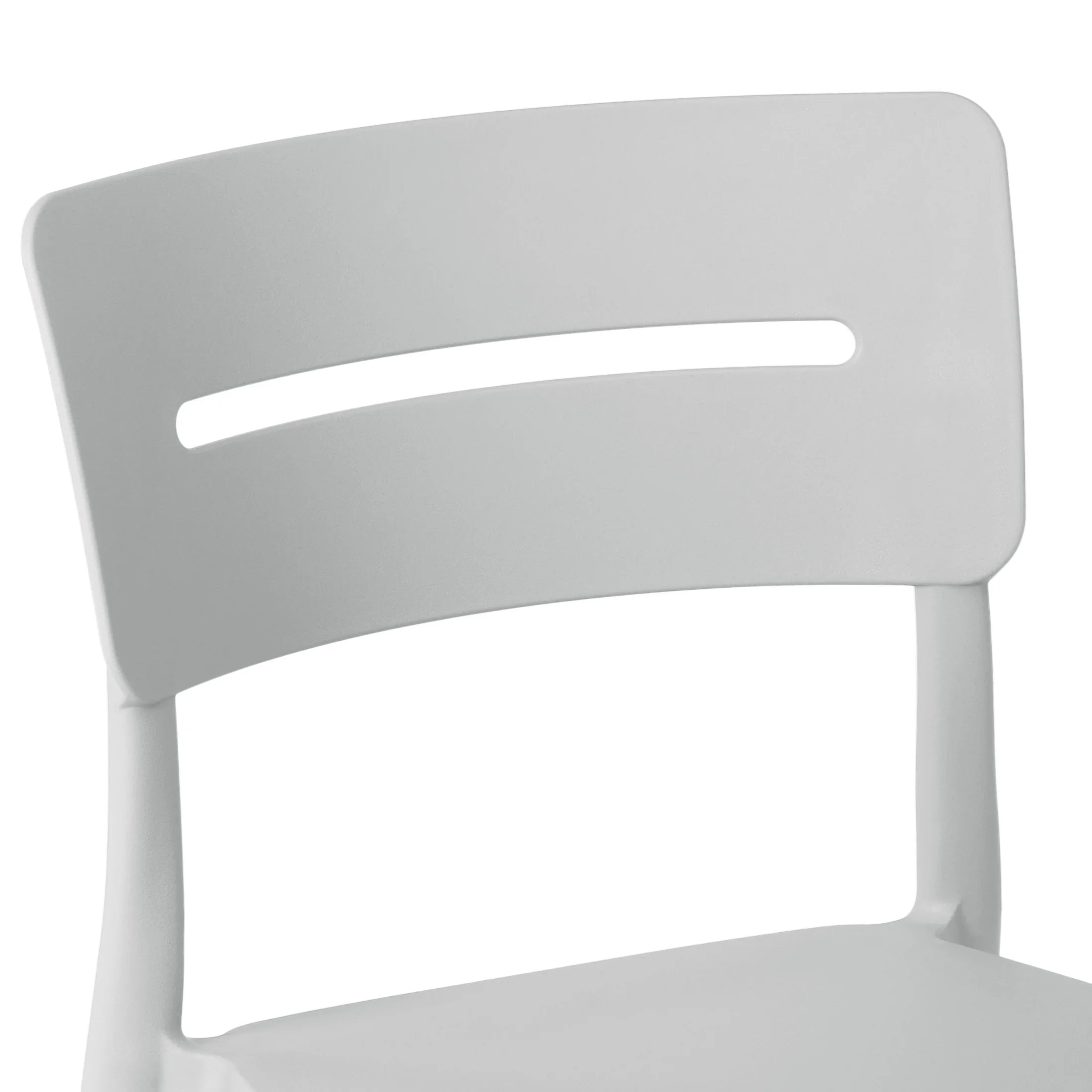 Sunshine Modern 5-Piece Resin Round Patio Dining Table Set with Stackable Patio Dining Chairs