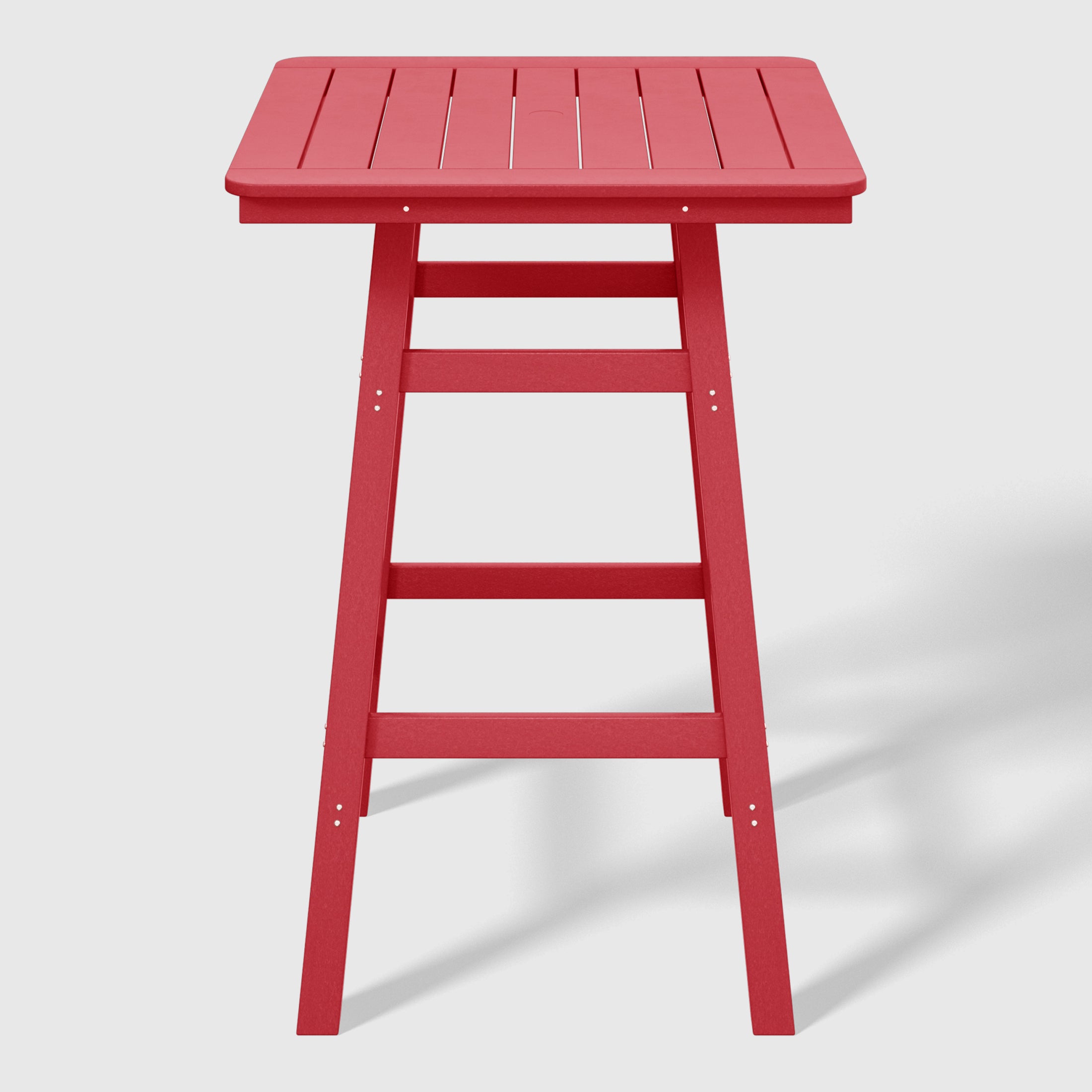 Paradise 30" Square Outdoor Patio Bistro Bar Table With Umbrella Hole