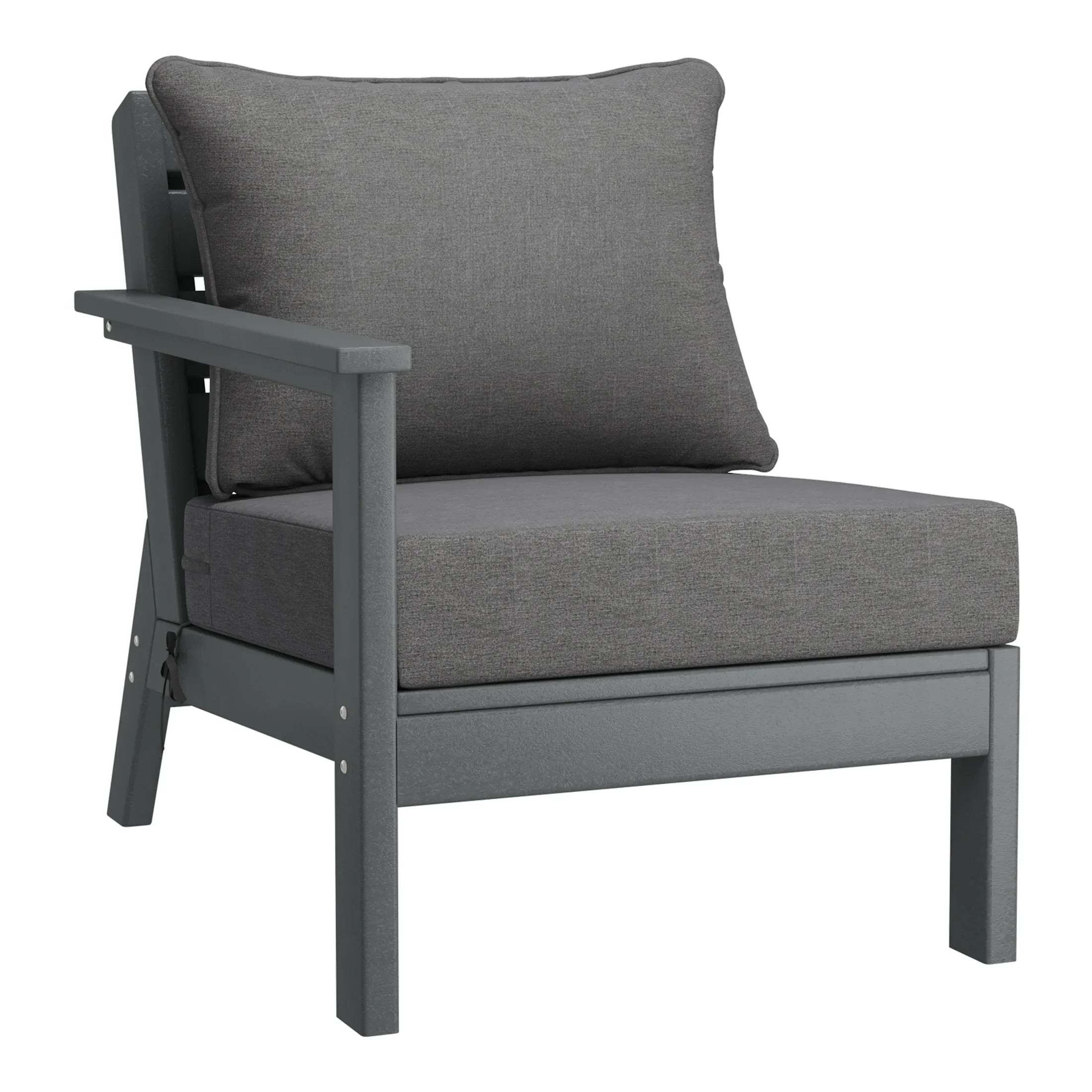 Portsmouth Outdoor Patio HDPE Sectional Sofa with Patio Cushions